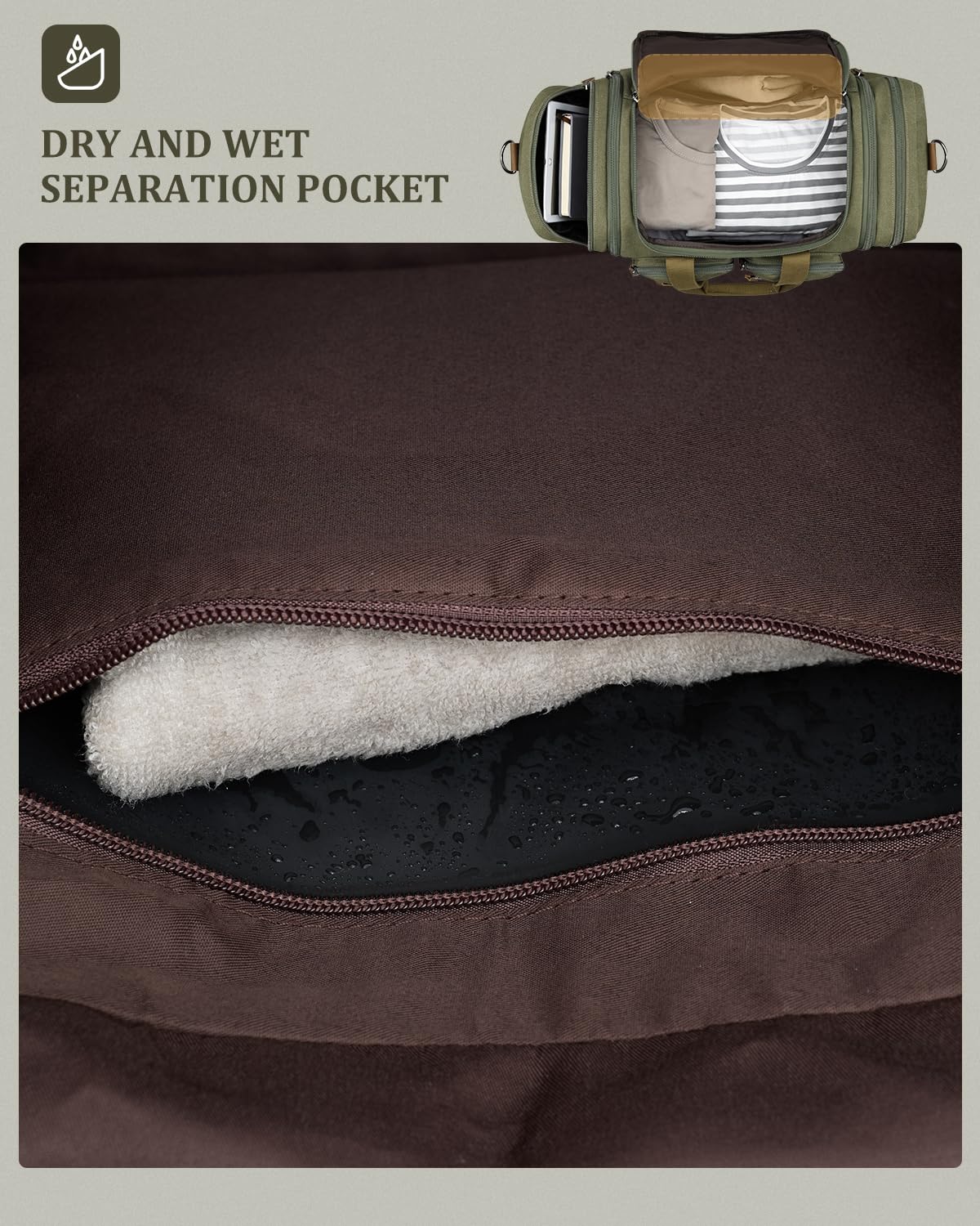 Foto 4 pulgar | Bolsa De Lona Gonex, 50 Litros, Resistente Al Agua, Para Viajes, Color Verde Militar - Venta Internacional.