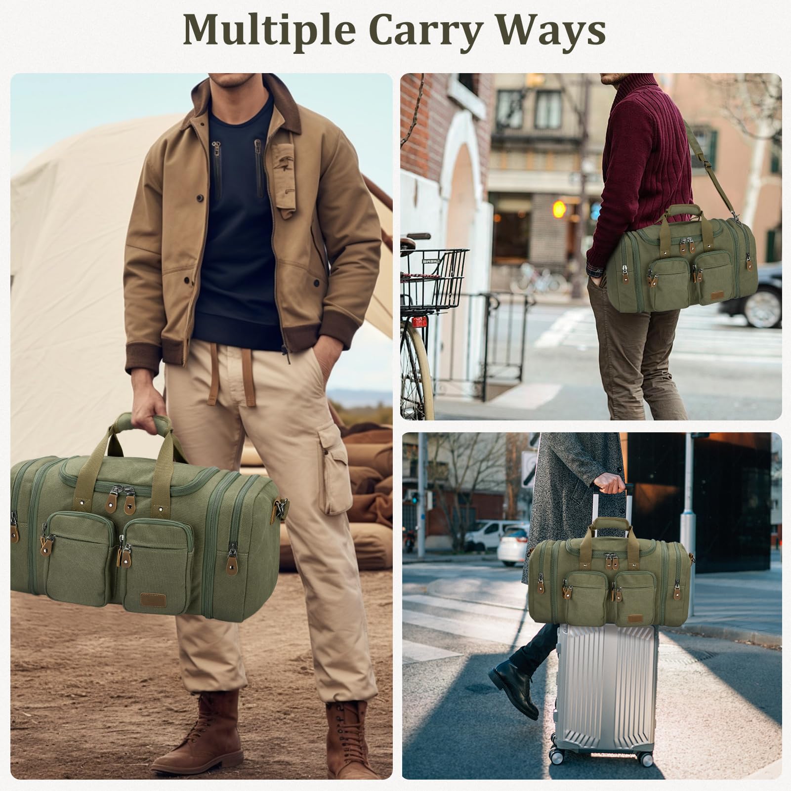 Foto 7 | Bolsa De Lona Gonex, 50 Litros, Resistente Al Agua, Para Viajes, Color Verde Militar - Venta Internacional.