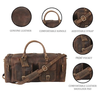 Foto 3 | Bolsa De Viaje Komalc De Piel Deportiva De 60 Cm Con Bolsillos - Venta Internacional.
