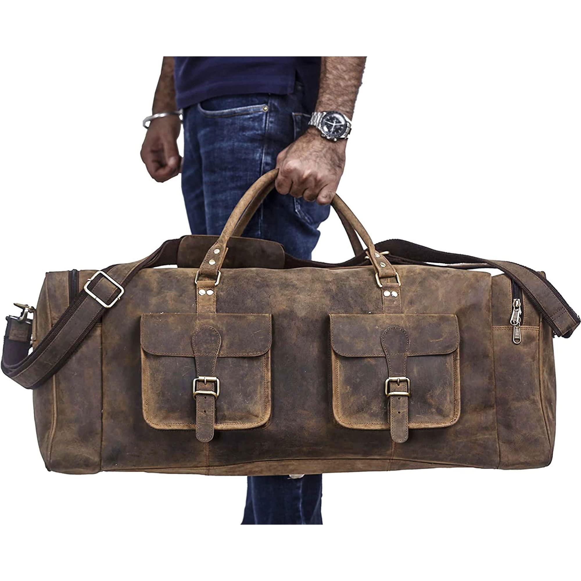Foto 5 pulgar | Bolsa De Viaje Komalc De Piel Deportiva De 60 Cm Con Bolsillos - Venta Internacional.