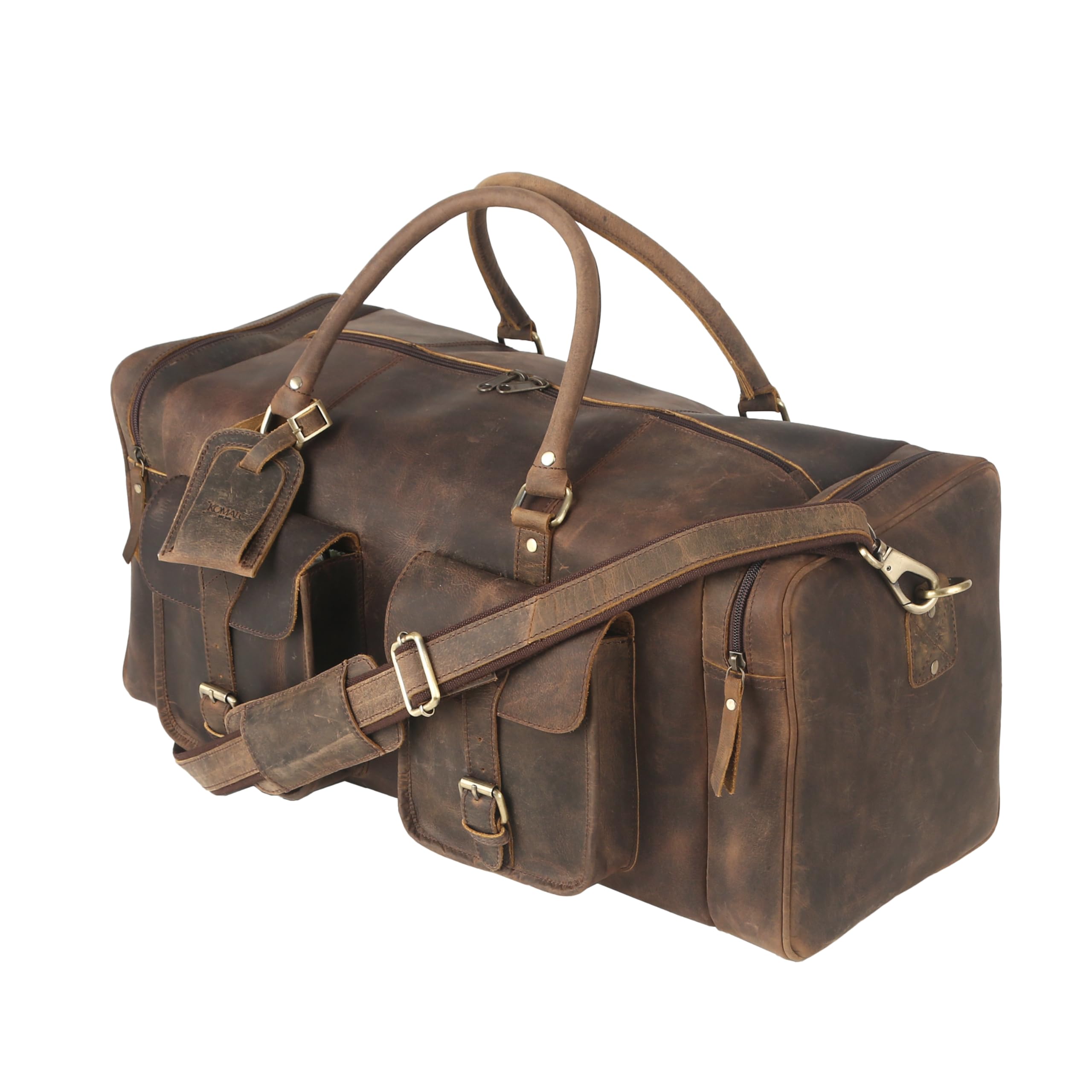 Foto 7 | Bolsa De Viaje Komalc De Piel Deportiva De 60 Cm Con Bolsillos - Venta Internacional.