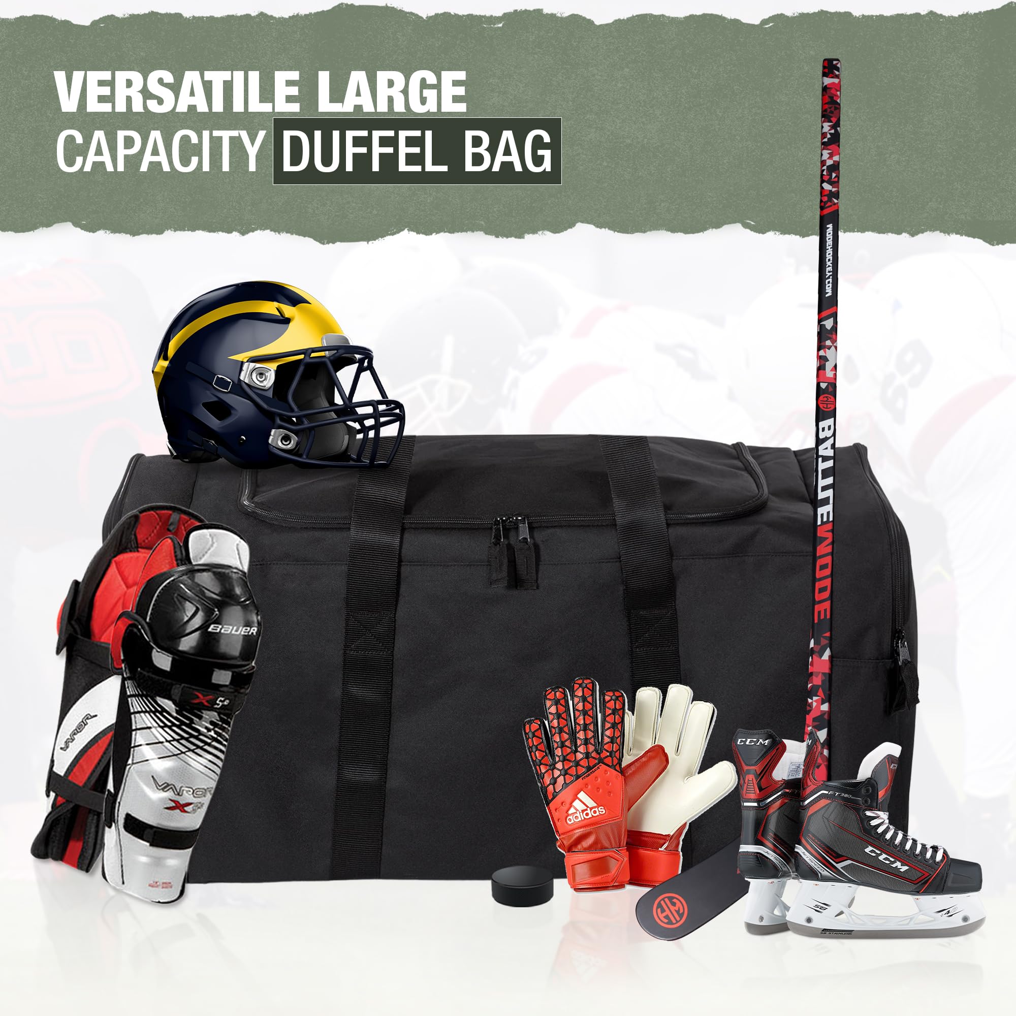 Foto 4 pulgar | Bolsa De Hockey Jetstream Heavy Duty De 35 Litros Con Repelencia Al Agua Negra - Venta Internacional.