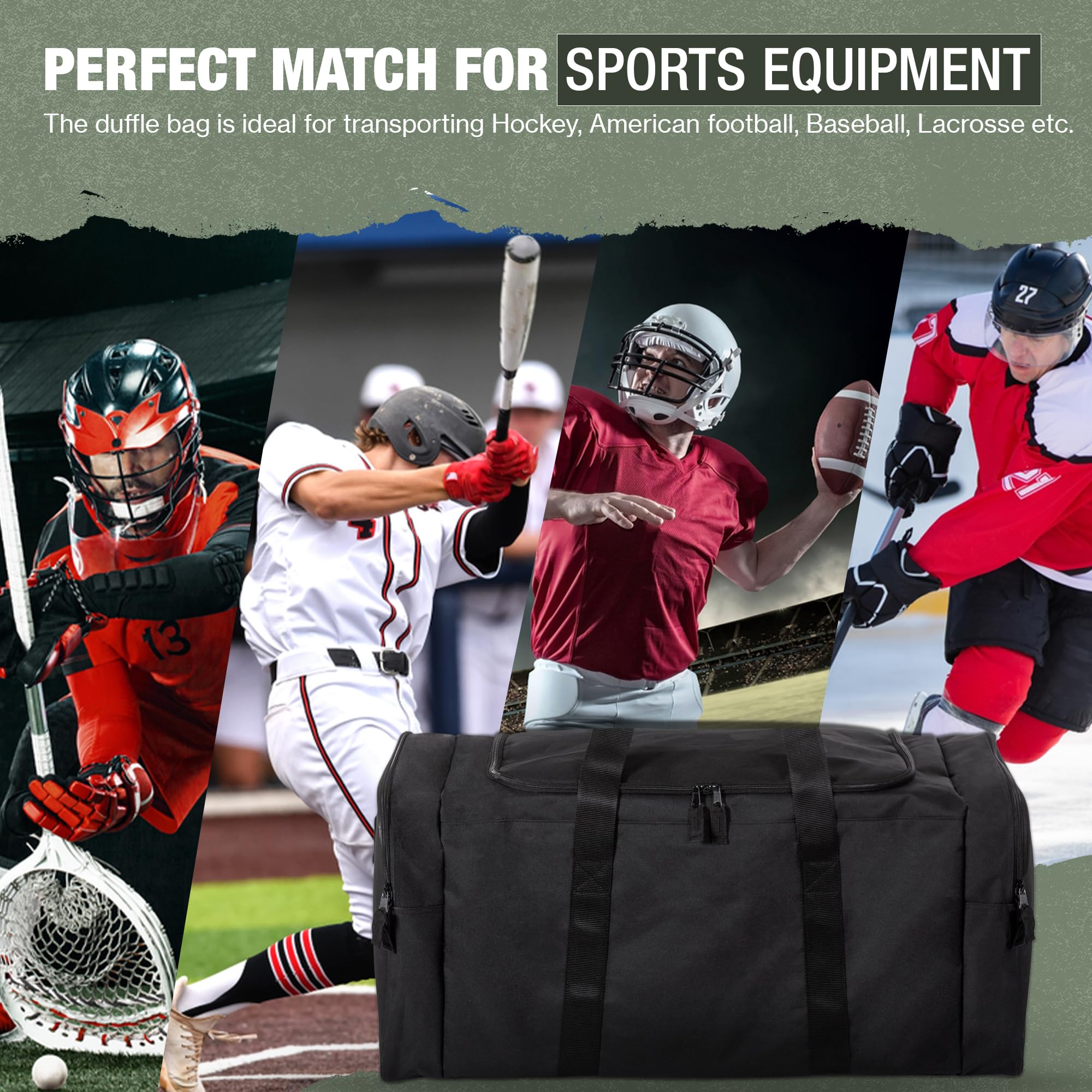 Foto 5 pulgar | Bolsa De Hockey Jetstream Heavy Duty De 35 Litros Con Repelencia Al Agua Negra - Venta Internacional.
