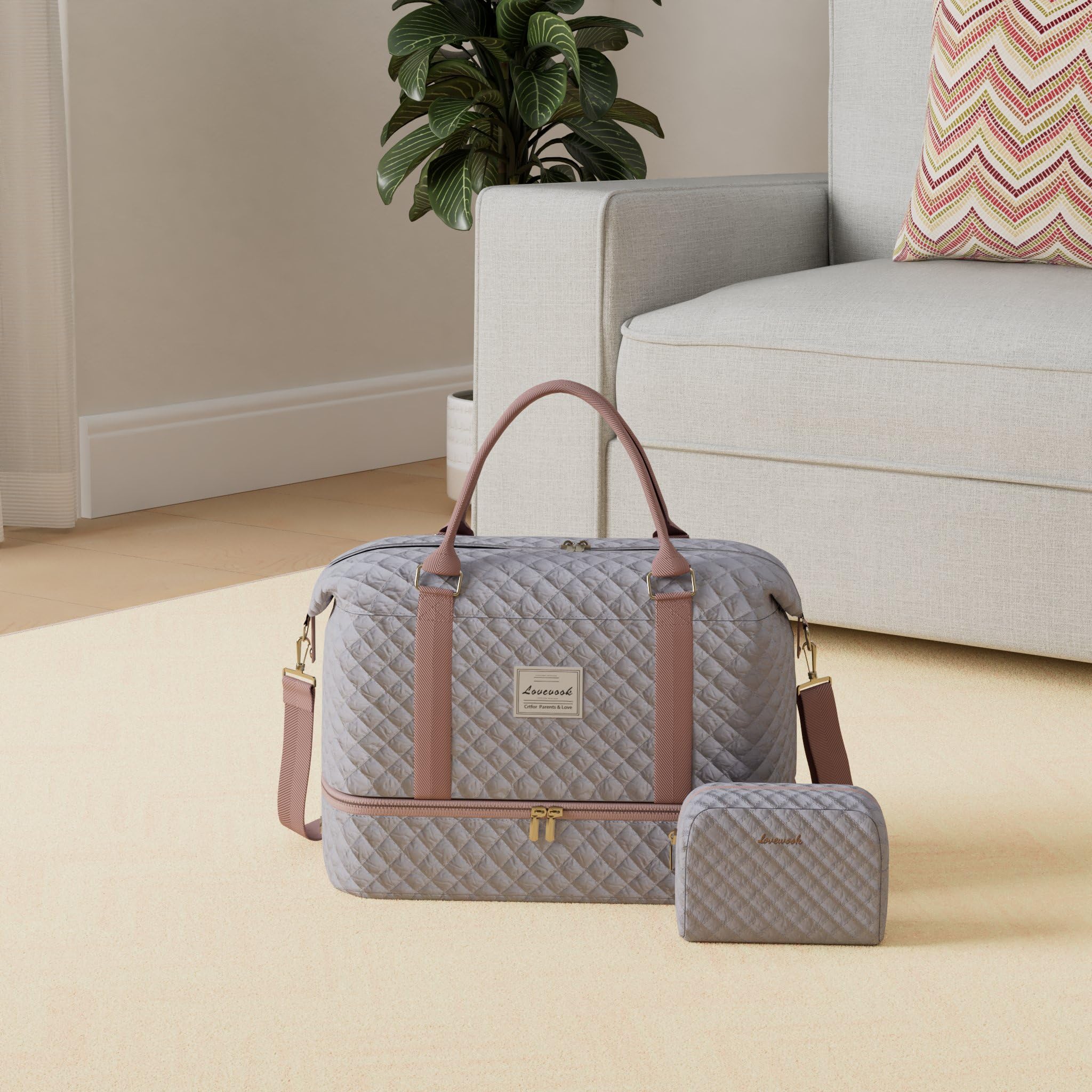 Foto 3 pulgar | Bolsa De Viaje Lovevook Para Mujer Con Compartimento Para Zapatos - Venta Internacional.