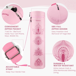 Foto 3 | Bolsa Para Esterilla De Yoga Gonex Con Cierre Completo Y Bolsillo Húmedo Para Mujeres Y Hombres - Venta Internacional.