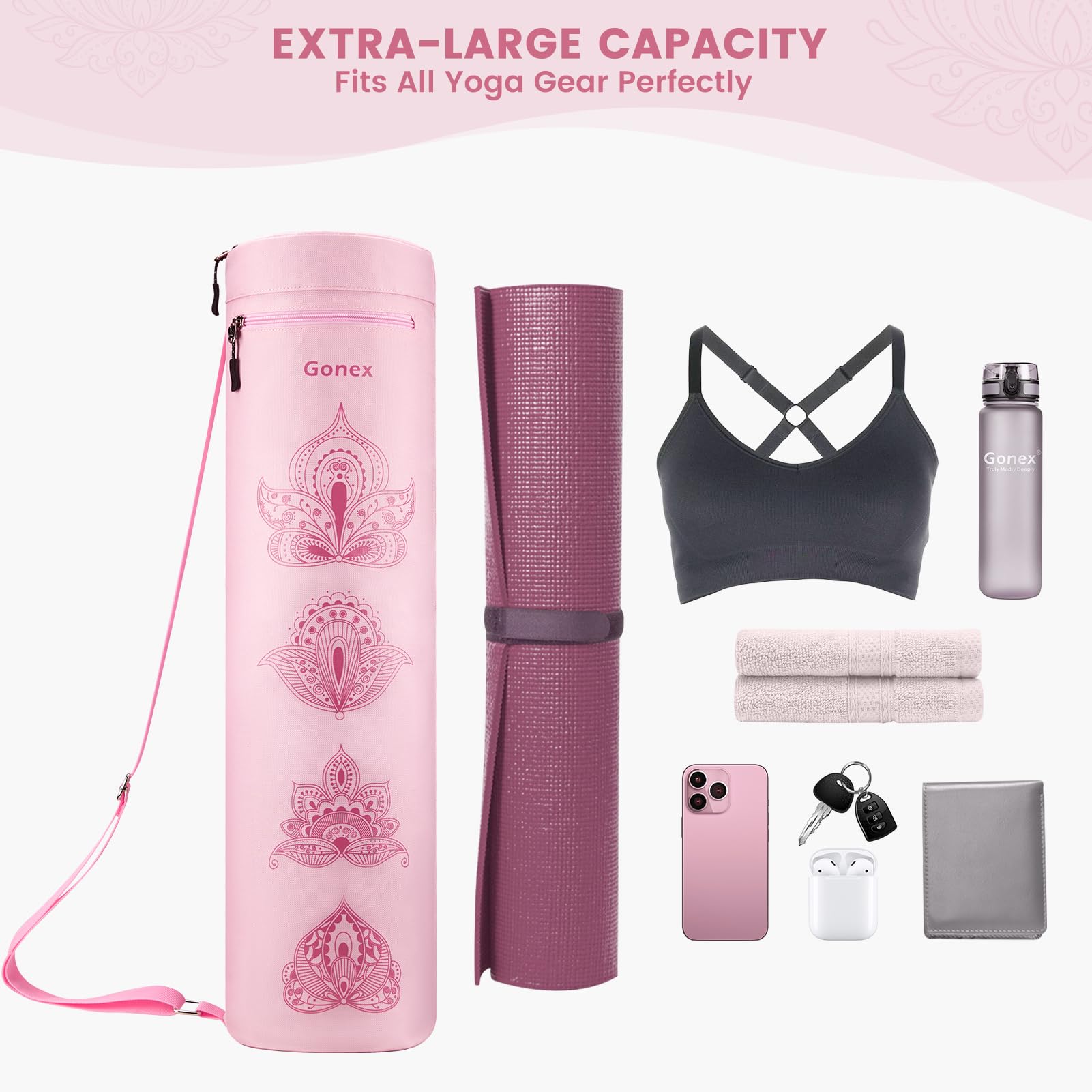 Foto 6 pulgar | Bolsa Para Esterilla De Yoga Gonex Con Cierre Completo Y Bolsillo Húmedo Para Mujeres Y Hombres - Venta Internacional.