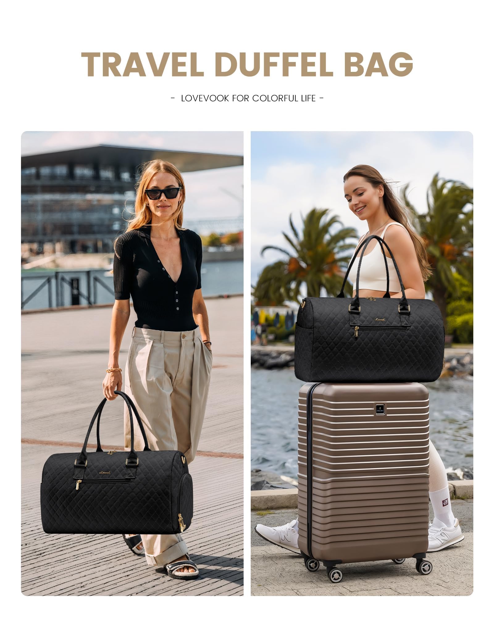 Foto 7 pulgar | Bolsa De Viaje Lovevook Para Mujer Con Neceser De 21 Pulgadas - Venta Internacional.