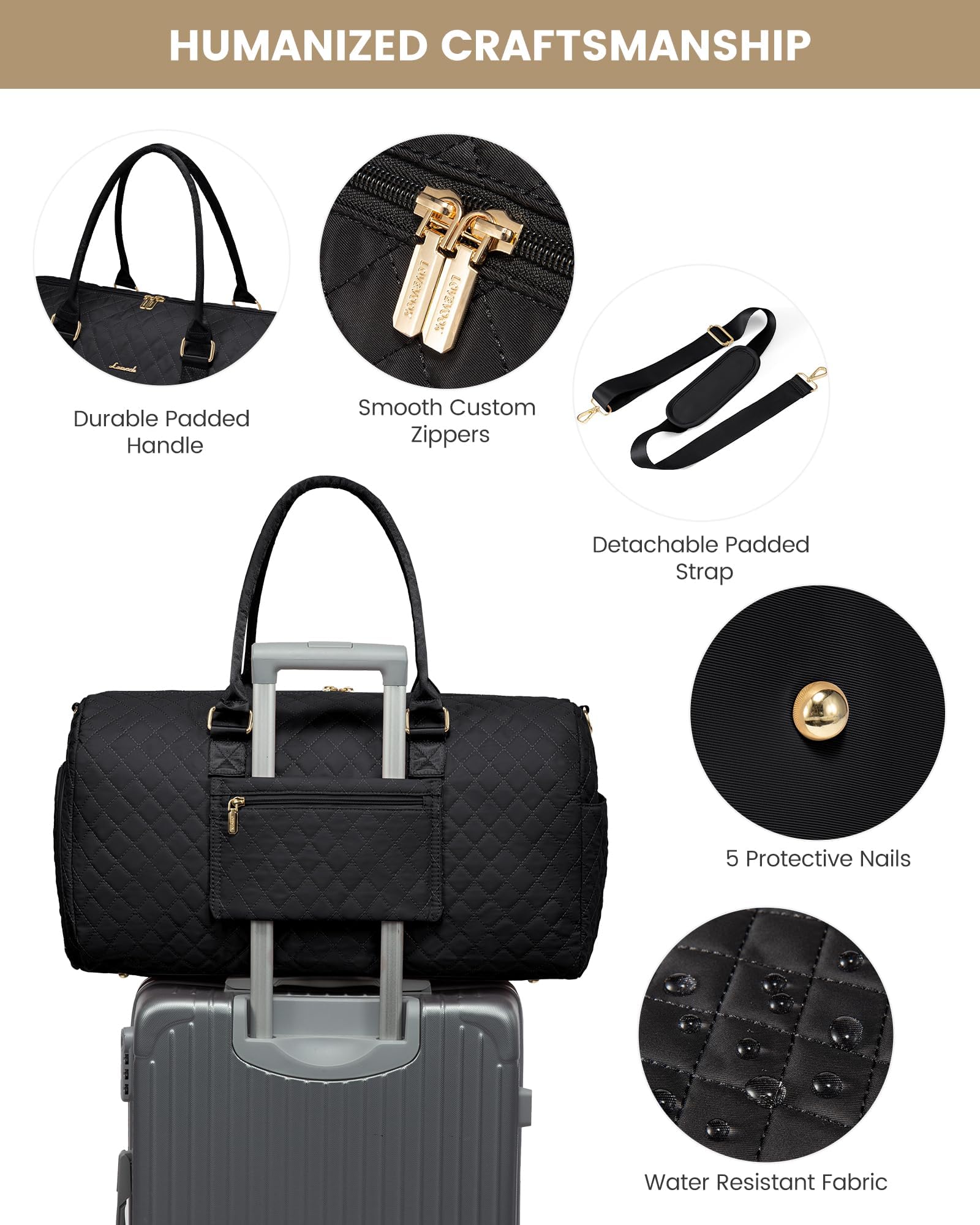 Foto 8 pulgar | Bolsa De Viaje Lovevook Para Mujer Con Neceser De 21 Pulgadas - Venta Internacional.