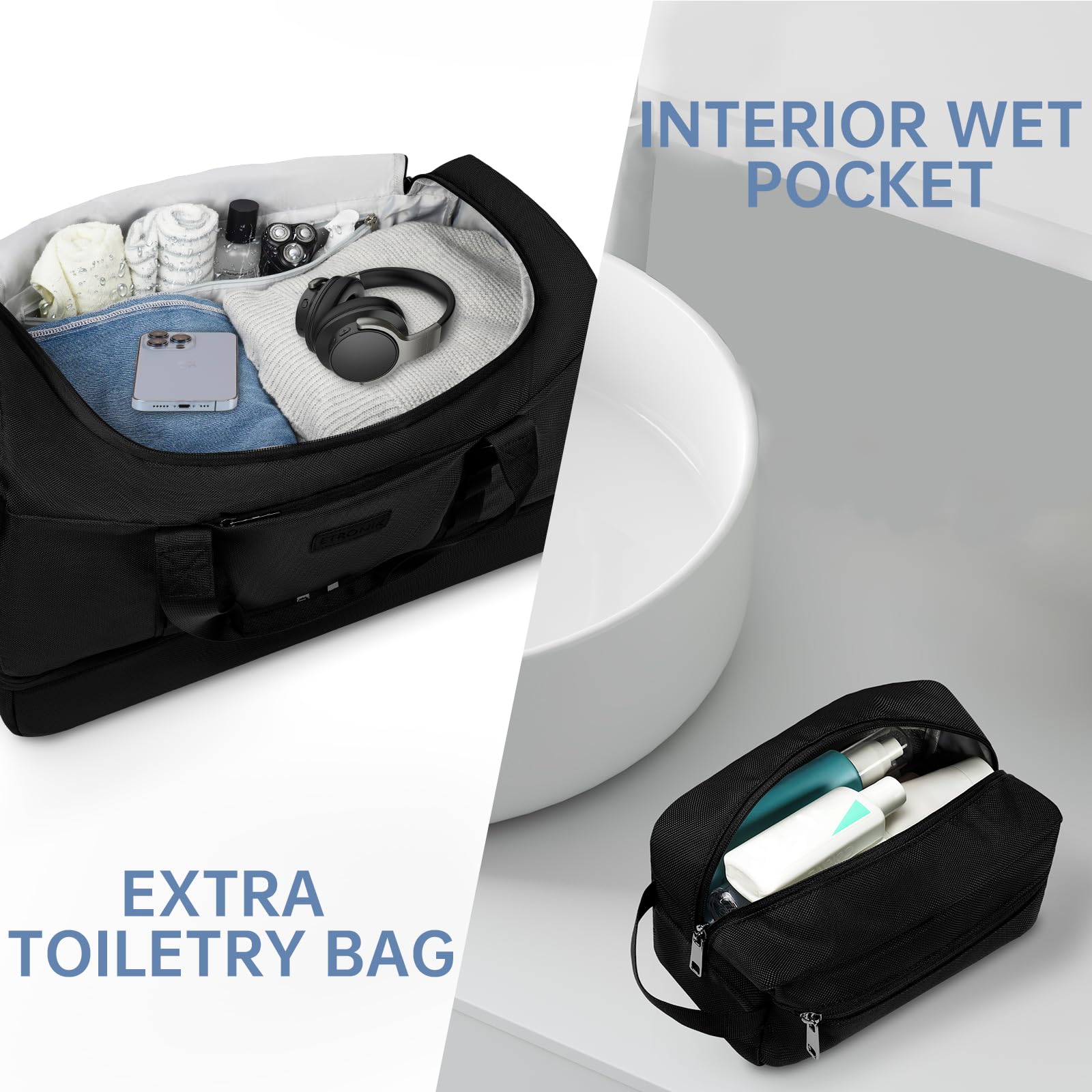 Foto 6 pulgar | Bolsa De Deporte Etronik Para Hombre Y Mujer Con Compartimento Para Zapatos Etronik, 55 L - Venta Internacional.