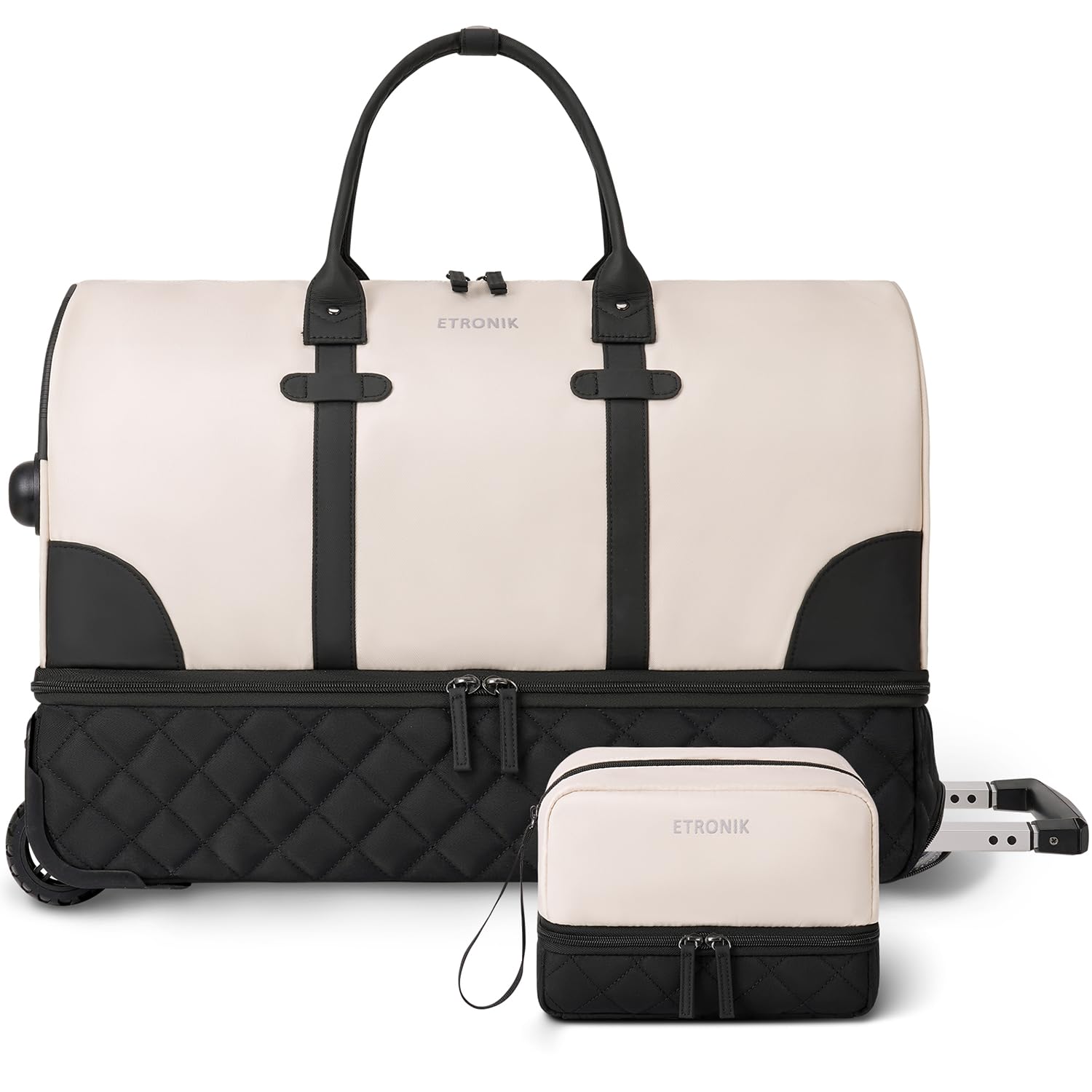 Foto 2 pulgar | Bolsa De Viaje Con Ruedas Etronik De 21 Pulgadas Con Ruedas Para Mujer, Color Beige - Venta Internacional.