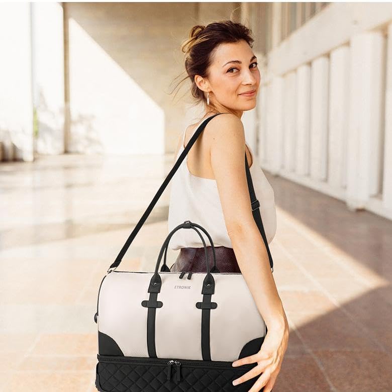 Foto 3 pulgar | Bolsa De Viaje Con Ruedas Etronik De 21 Pulgadas Con Ruedas Para Mujer, Color Beige - Venta Internacional.