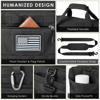 Foto 5 | Bolsa De Viaje Etronik Tactical Duffle & Weekender Para Hombre, Color Negro - Venta Internacional.