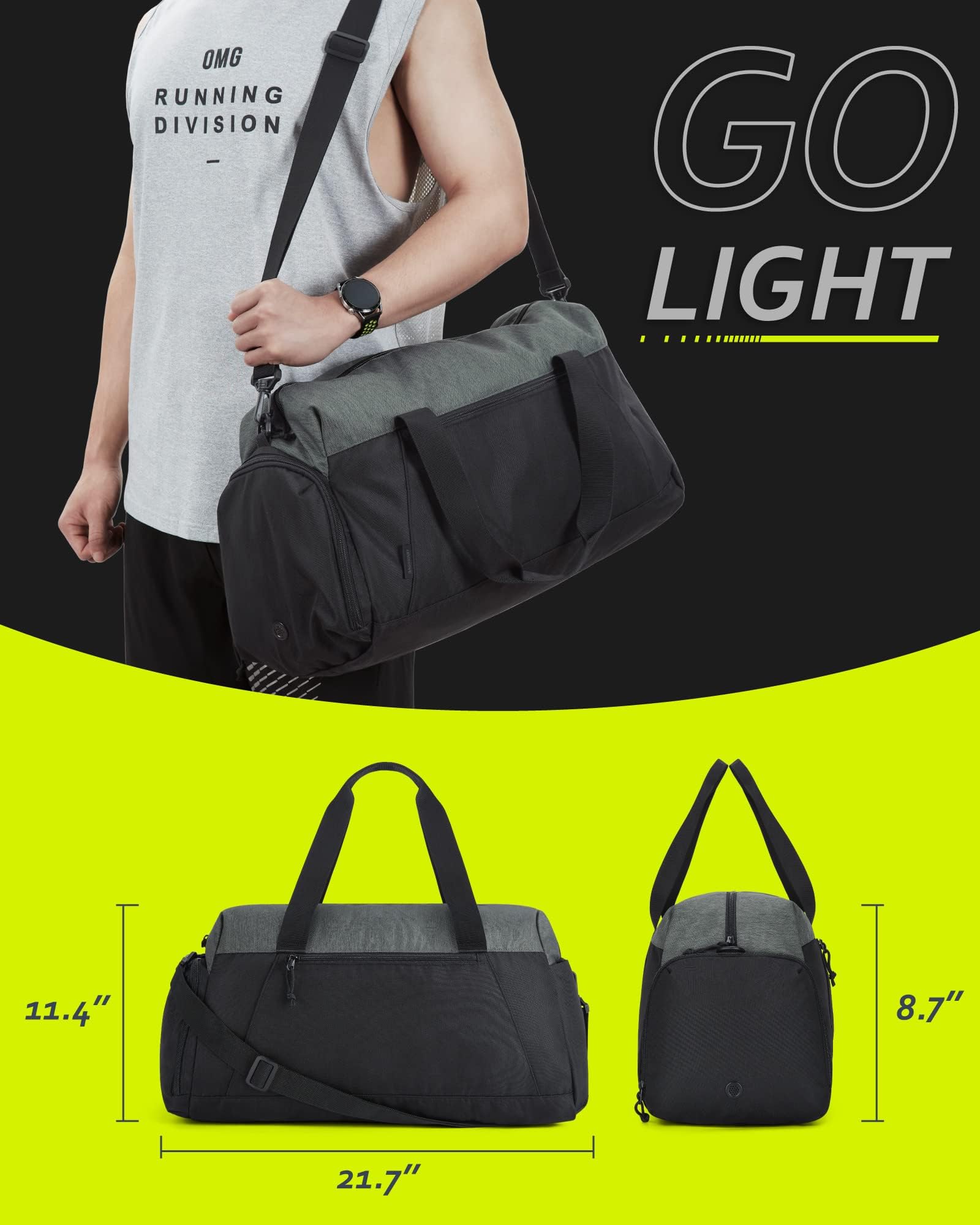 Foto 4 pulgar | Bolsa De Viaje Para Gimnasio Bagsmart, Plegable, Para Viajes De Fin De Semana, Color Negro - Venta Internacional.