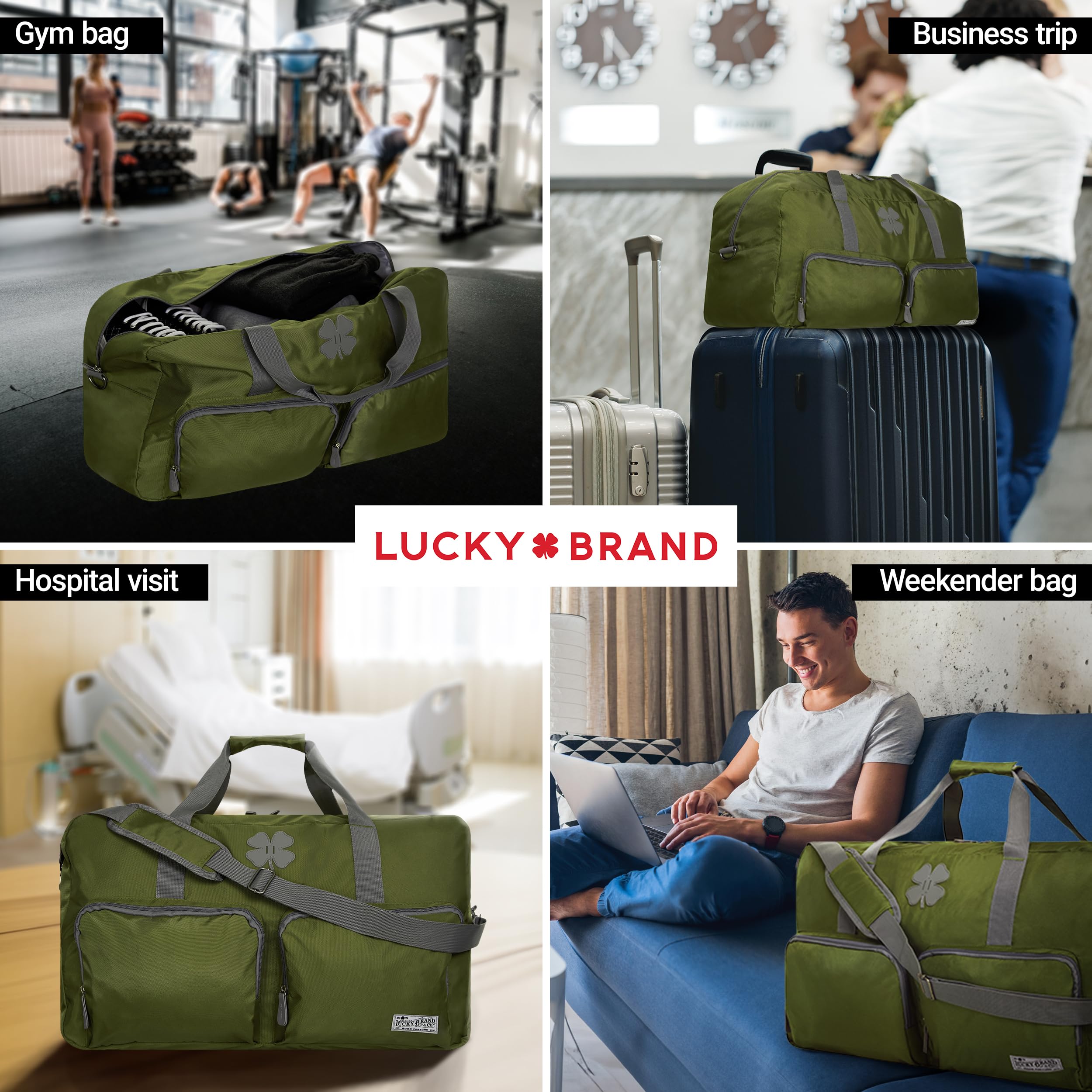 Foto 3 pulgar | Bolsa De Deporte Lucky Travel, 115 L, Plegable, Color Verde Loden - Venta Internacional.
