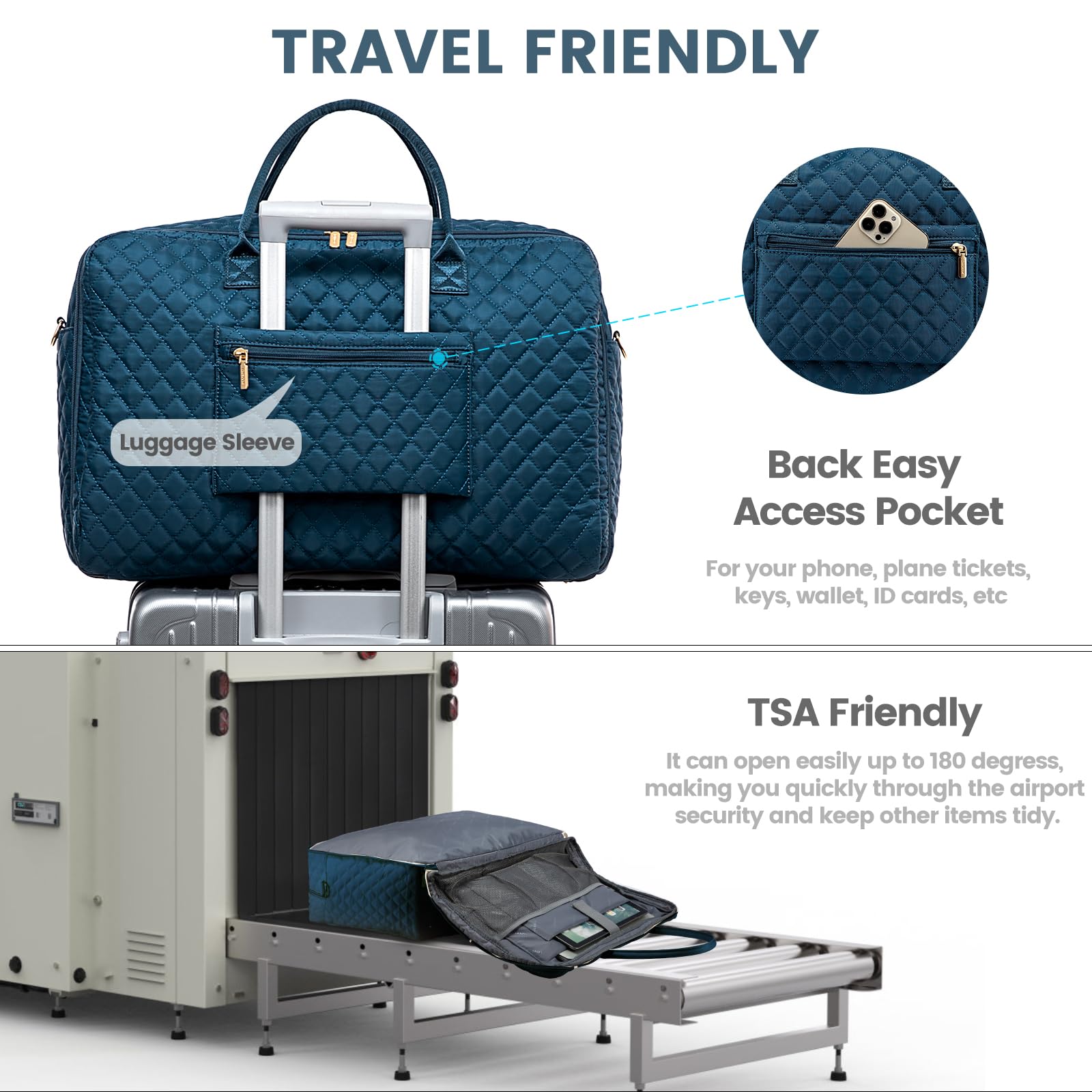 Foto 4 | Bolsa De Viaje Lovevook Weekender Para Mujer Con Portátil Comp - Venta Internacional.