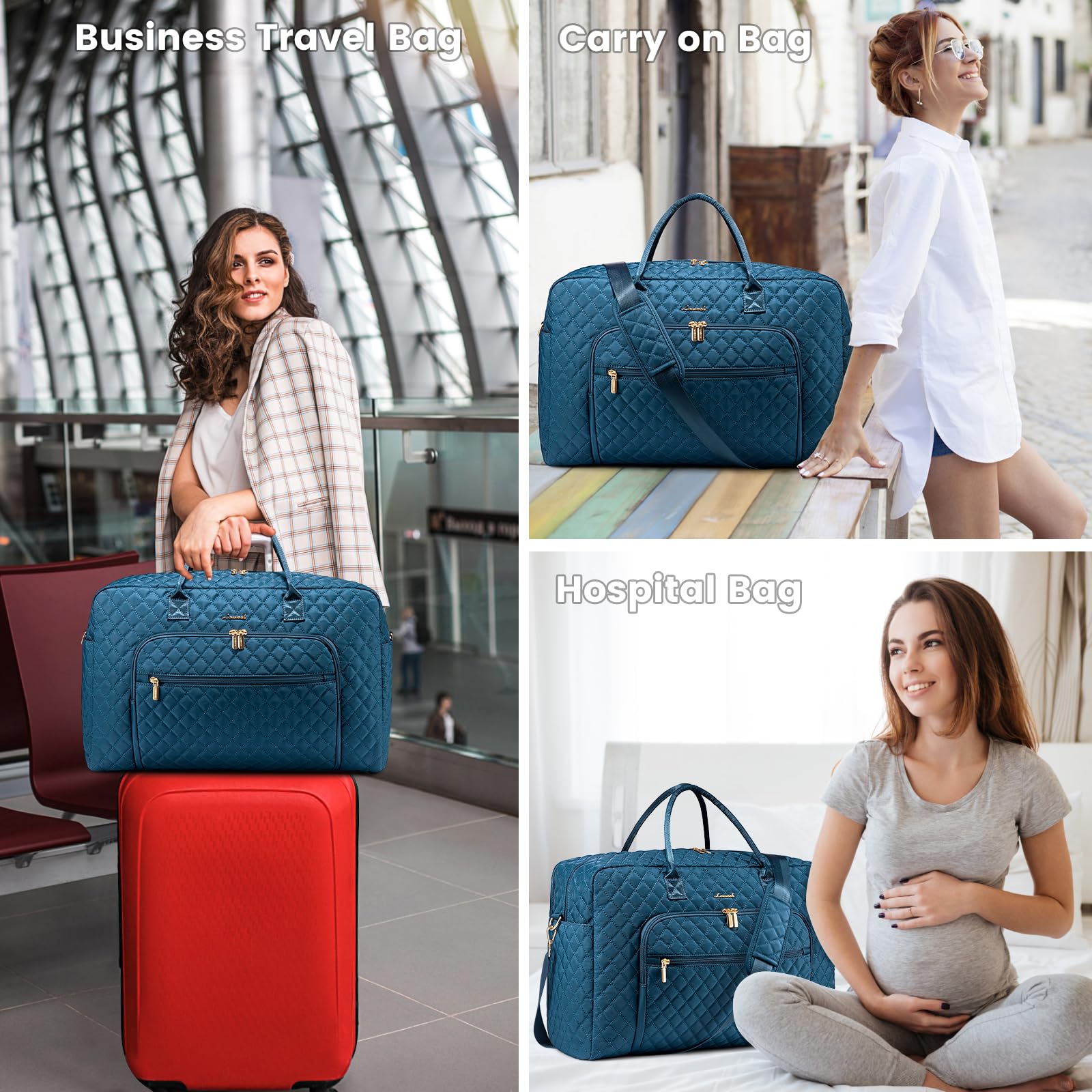 Foto 7 pulgar | Bolsa De Viaje Lovevook Weekender Para Mujer Con Portátil Comp - Venta Internacional.
