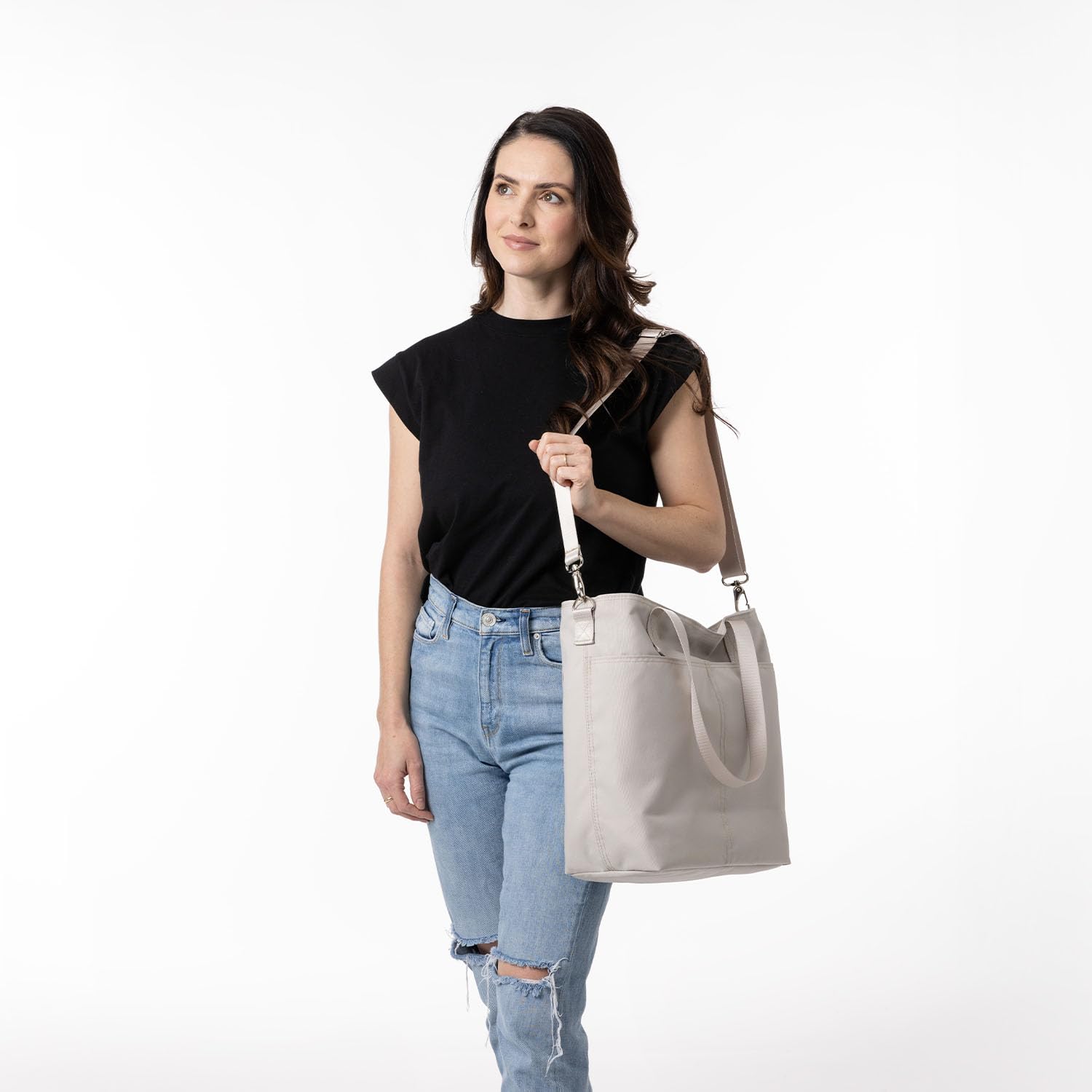 Foto 7 pulgar | Bolso De Mano Simple Y Moderno, De Abedul Almendro, Resistente Al Agua, Para Mujer - Venta Internacional.