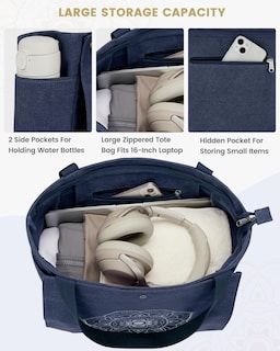 Foto 3 | Bolsa Para Esterilla De Yoga Gonex Para Yoga Y Gimnasio Con Múltiples Bolsillos, Azul - Venta Internacional.