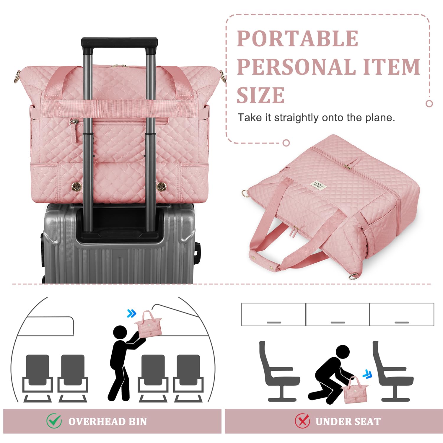 Foto 5 | Bolsa De Viaje Etronik Gym Duffel Con Puerto De Carga Usb Para Mujer - Venta Internacional.