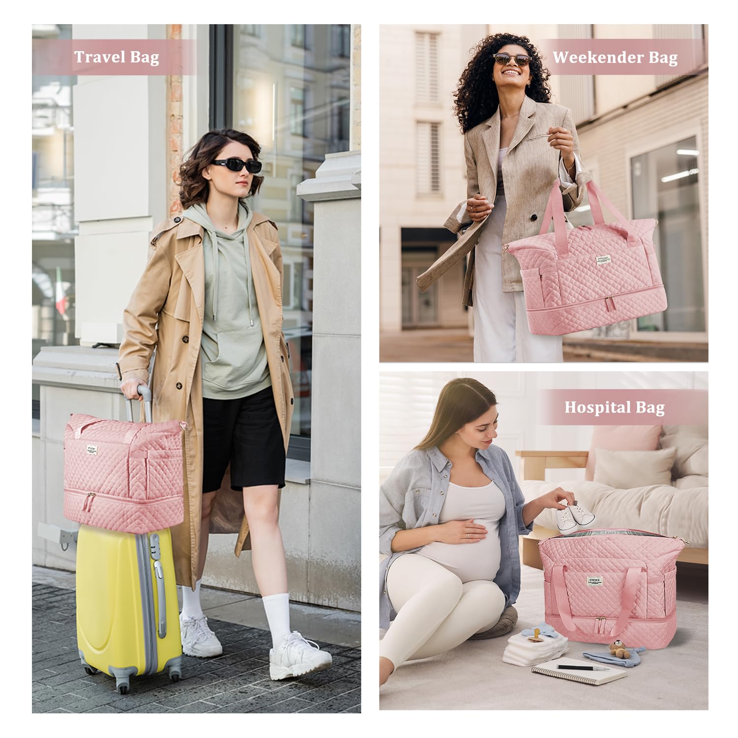 Foto 7 pulgar | Bolsa De Viaje Etronik Gym Duffel Con Puerto De Carga Usb Para Mujer - Venta Internacional.