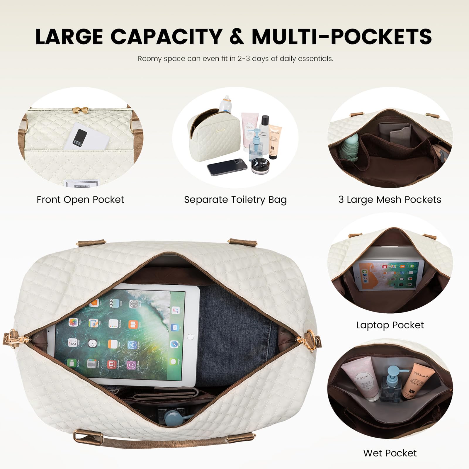 Foto 4 pulgar | Bolsa De Viaje Lovevook Para Mujer Con Compartimento Para Zapatos - Venta Internacional.