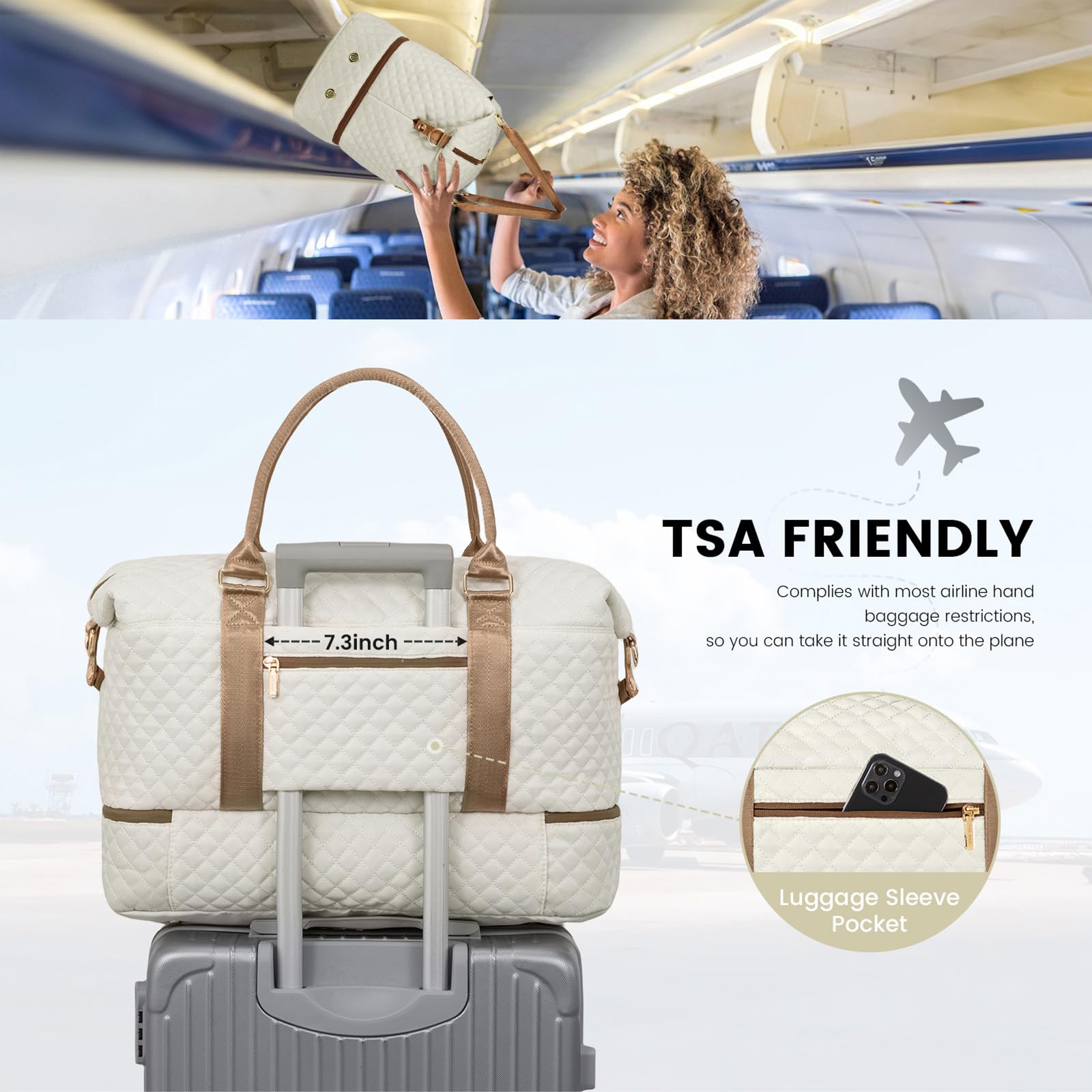 Foto 5 pulgar | Bolsa De Viaje Lovevook Para Mujer Con Compartimento Para Zapatos - Venta Internacional.