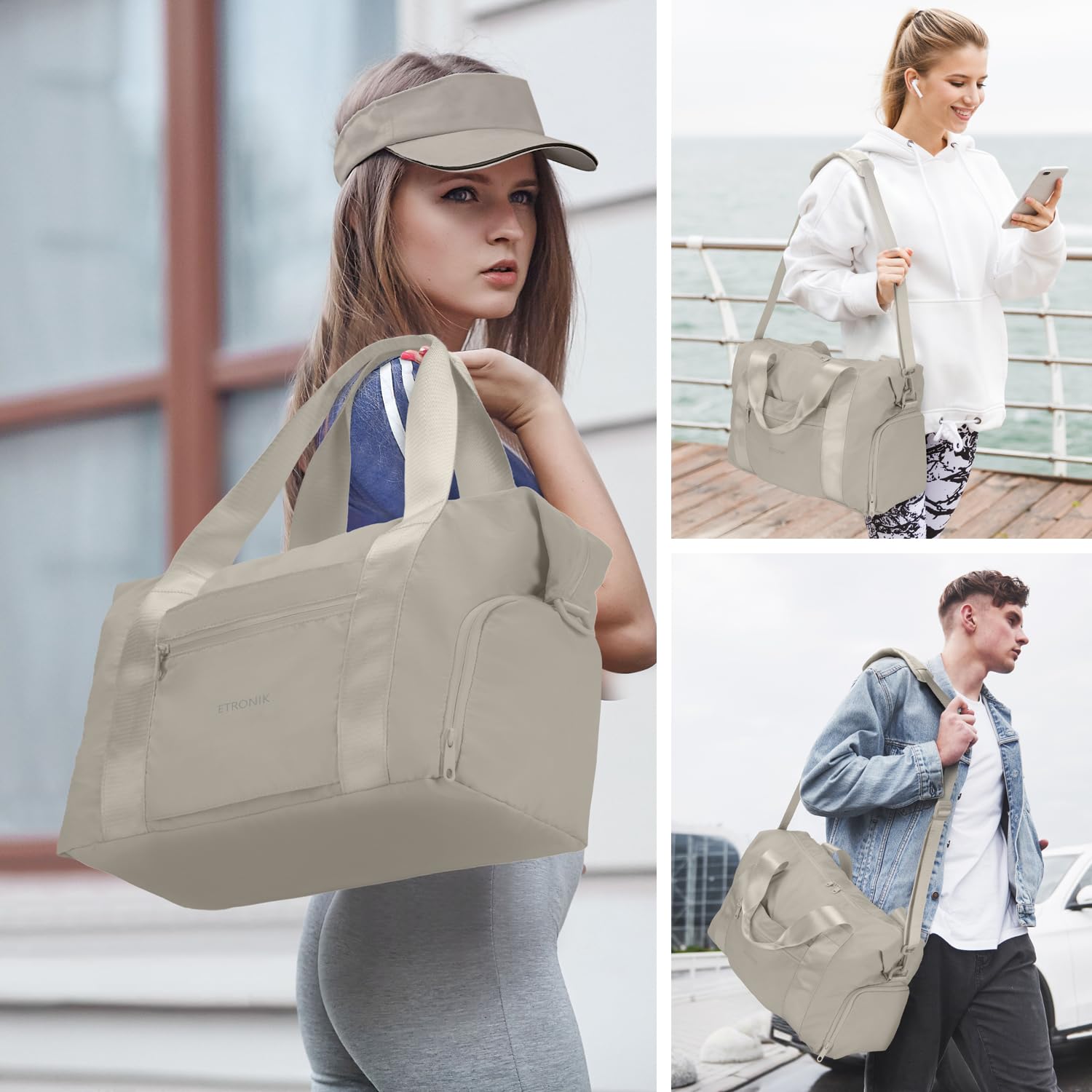 Foto 7 pulgar | Bolsa De Viaje Etronik Plegable Para Mujeres Y Hombres Con Compartimento Para Zapatos - Venta Internacional.
