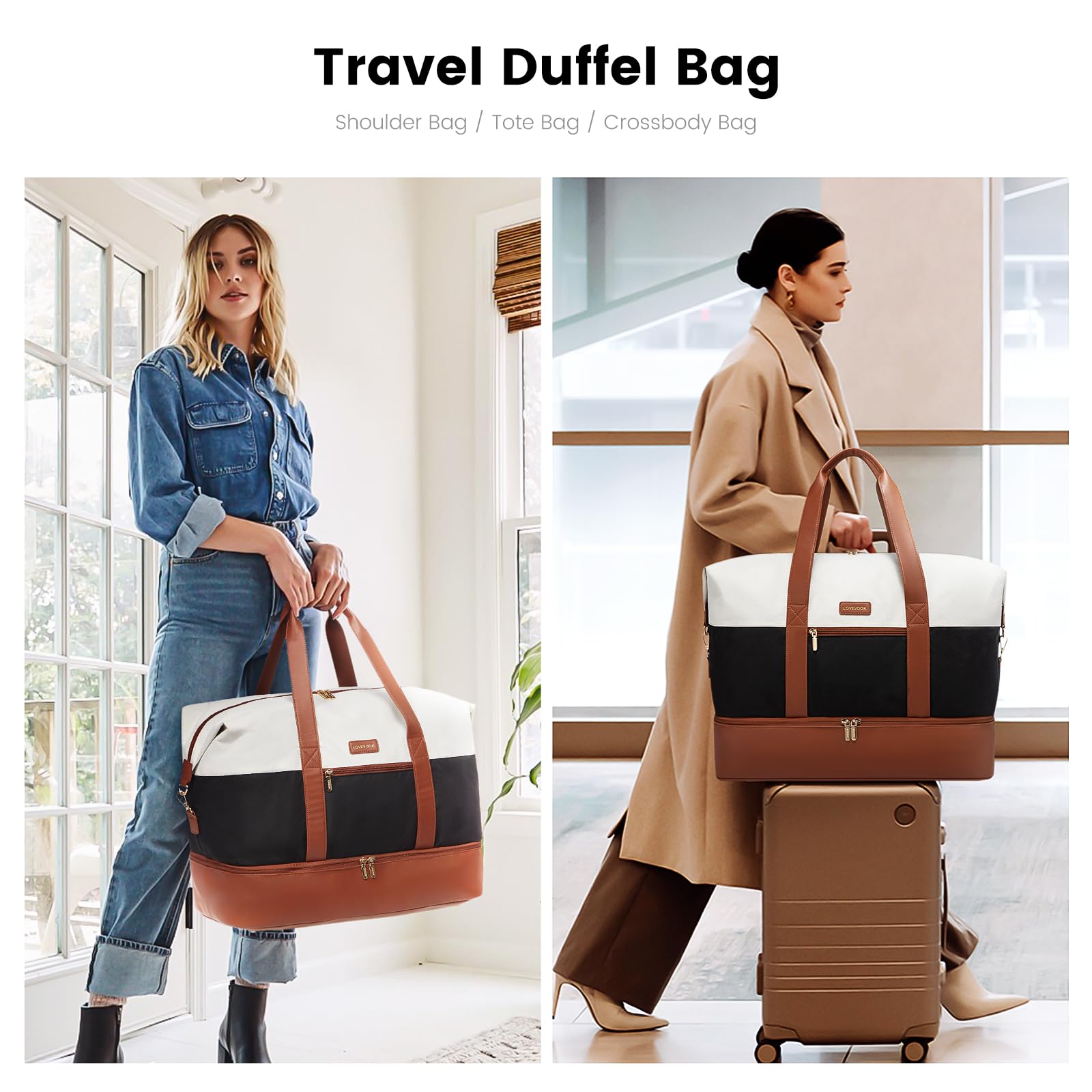 Foto 5 pulgar | Bolsa De Viaje Lovevook Weekender Con 2 Cubos De Embalaje Para Mujer - Venta Internacional.