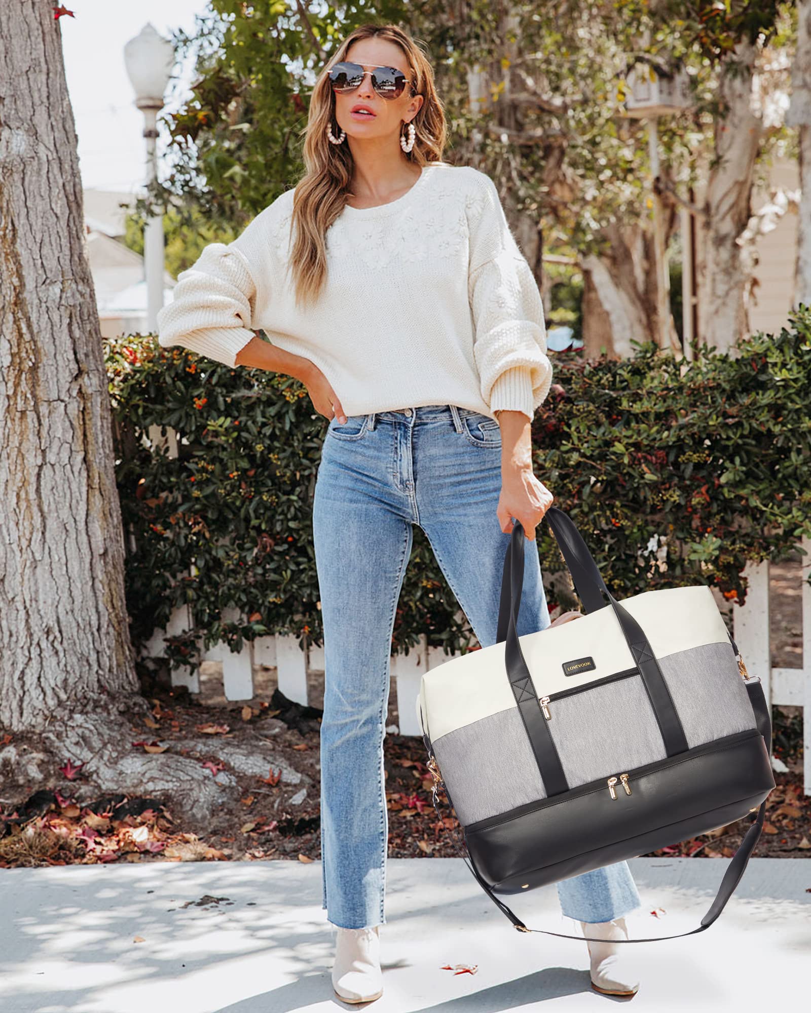 Foto 4 pulgar | Bolsa De Viaje Lovevook Weekender Con 2 Cubos De Embalaje Para Mujer - Venta Internacional.