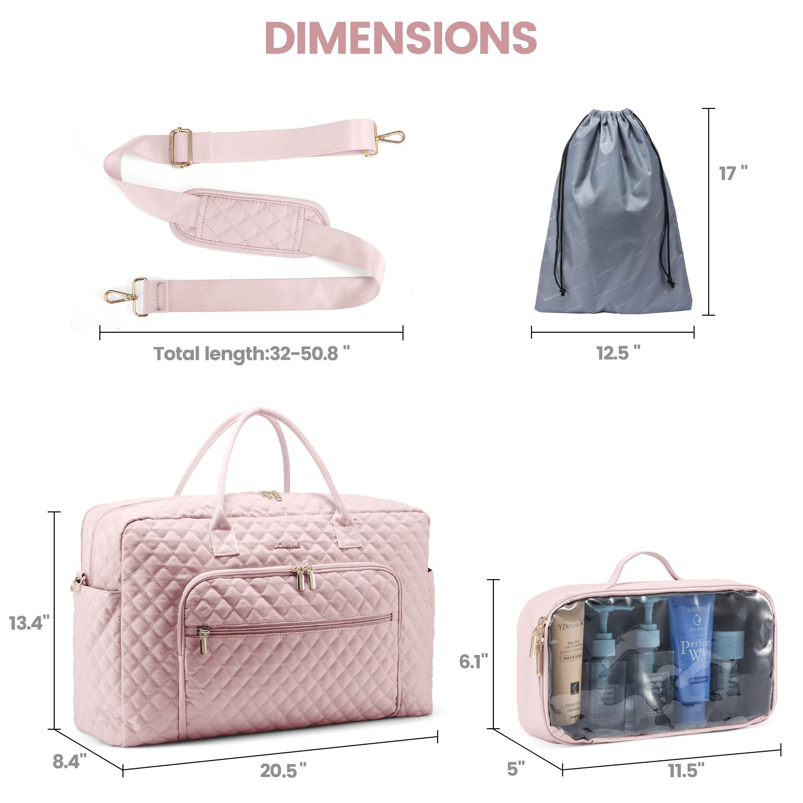 Foto 5 | Bolsa De Viaje Lovevook Weekender Para Mujer Con Portátil Comp - Venta Internacional.