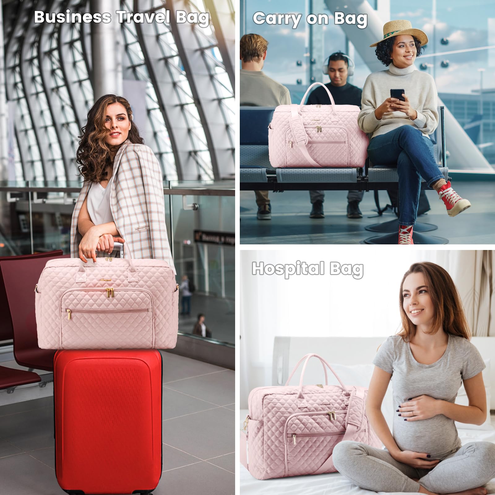 Foto 7 pulgar | Bolsa De Viaje Lovevook Weekender Para Mujer Con Portátil Comp - Venta Internacional.
