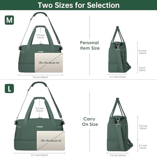 Foto 7 pulgar | Bolsa De Gimnasio Etronik Para Mujer Con Puerto De Carga Usb, Color Verde Oscuro - Venta Internacional.