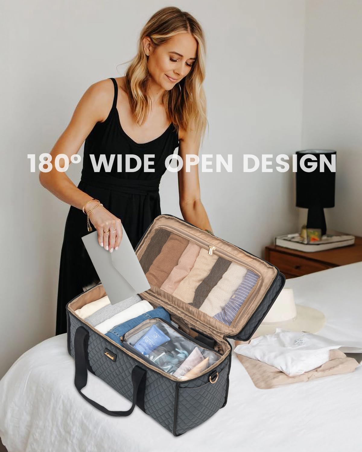 Foto 2 | Bolsa De Viaje Lovevook Weekender Para Mujer, Juego De 3 Piezas - Venta Internacional.