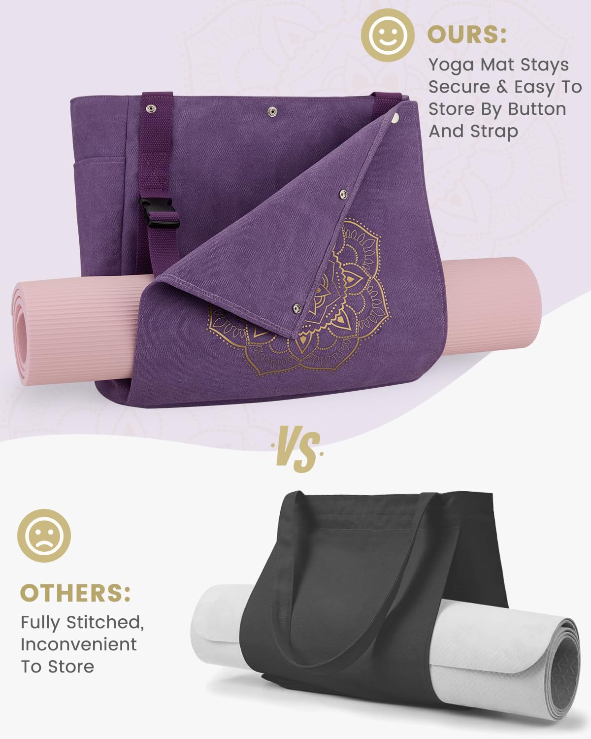 Foto 3 pulgar | Bolsa Para Esterilla De Yoga Gonex, Bolsa De Lona Morada - Venta Internacional.