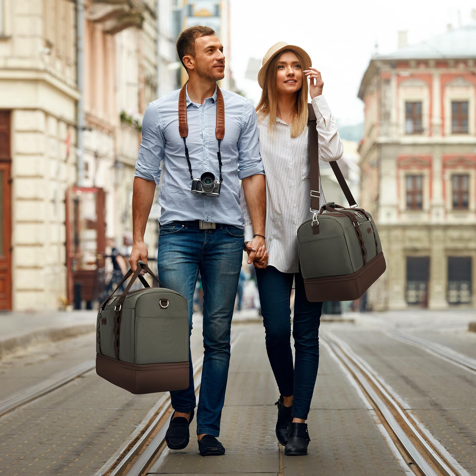 Foto 6 | Bolsa De Viaje Etronik Duffle & Gym Con Compartimento Para Zapatos 42 L, Color Verde - Venta Internacional.