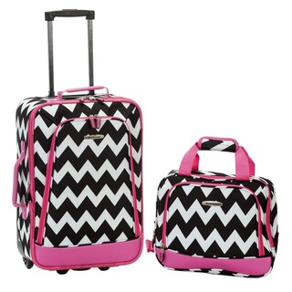 Foto 1 | Set De Equipaje Rockland Fashion Softside Upright Pink Chevron - Venta Internacional.