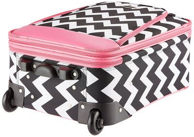 Foto 4 | Set De Equipaje Rockland Fashion Softside Upright Pink Chevron - Venta Internacional.