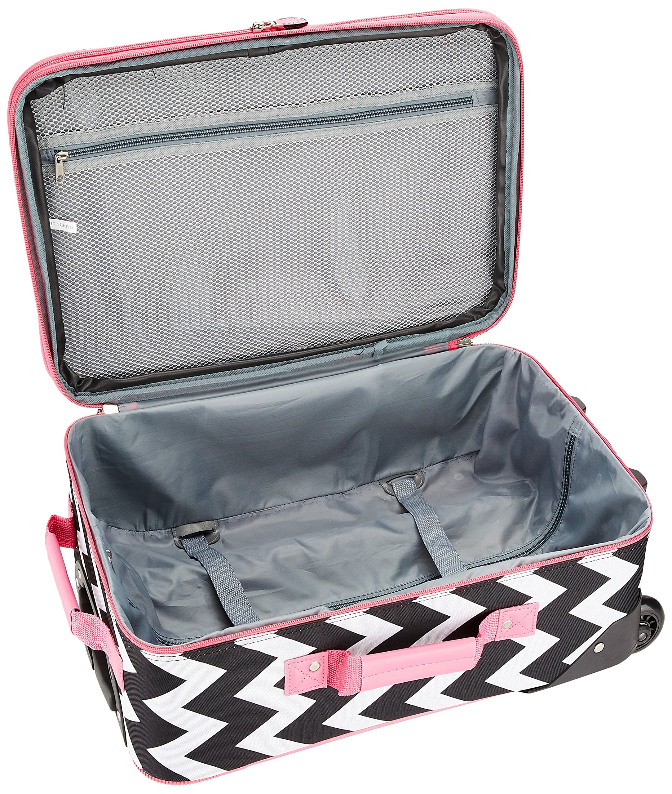 Foto 6 pulgar | Set De Equipaje Rockland Fashion Softside Upright Pink Chevron - Venta Internacional.
