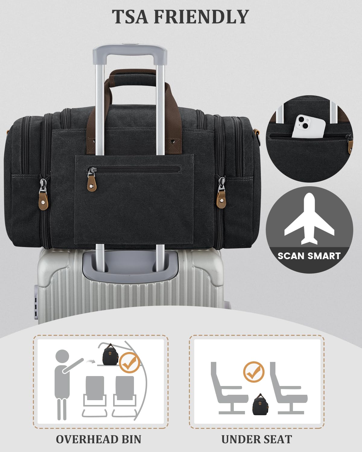 Foto 6 | Bolsa De Lona Gonex De Lona, 50 Litros, Resistente Al Agua Para Viajes - Venta Internacional.