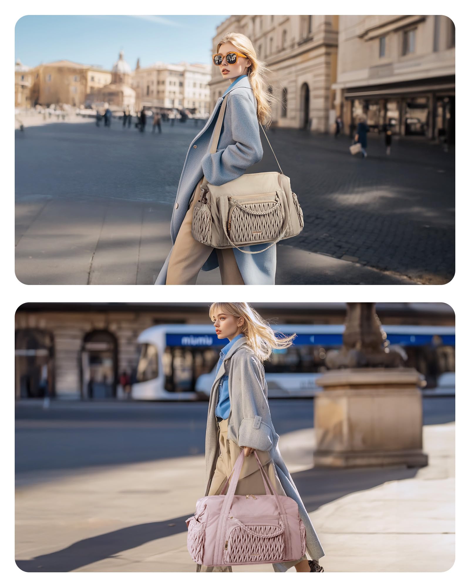 Foto 4 pulgar | Bolsa De Viaje Bagsmart Acolchada Weekender Para Mujer, Color Negro - Venta Internacional.