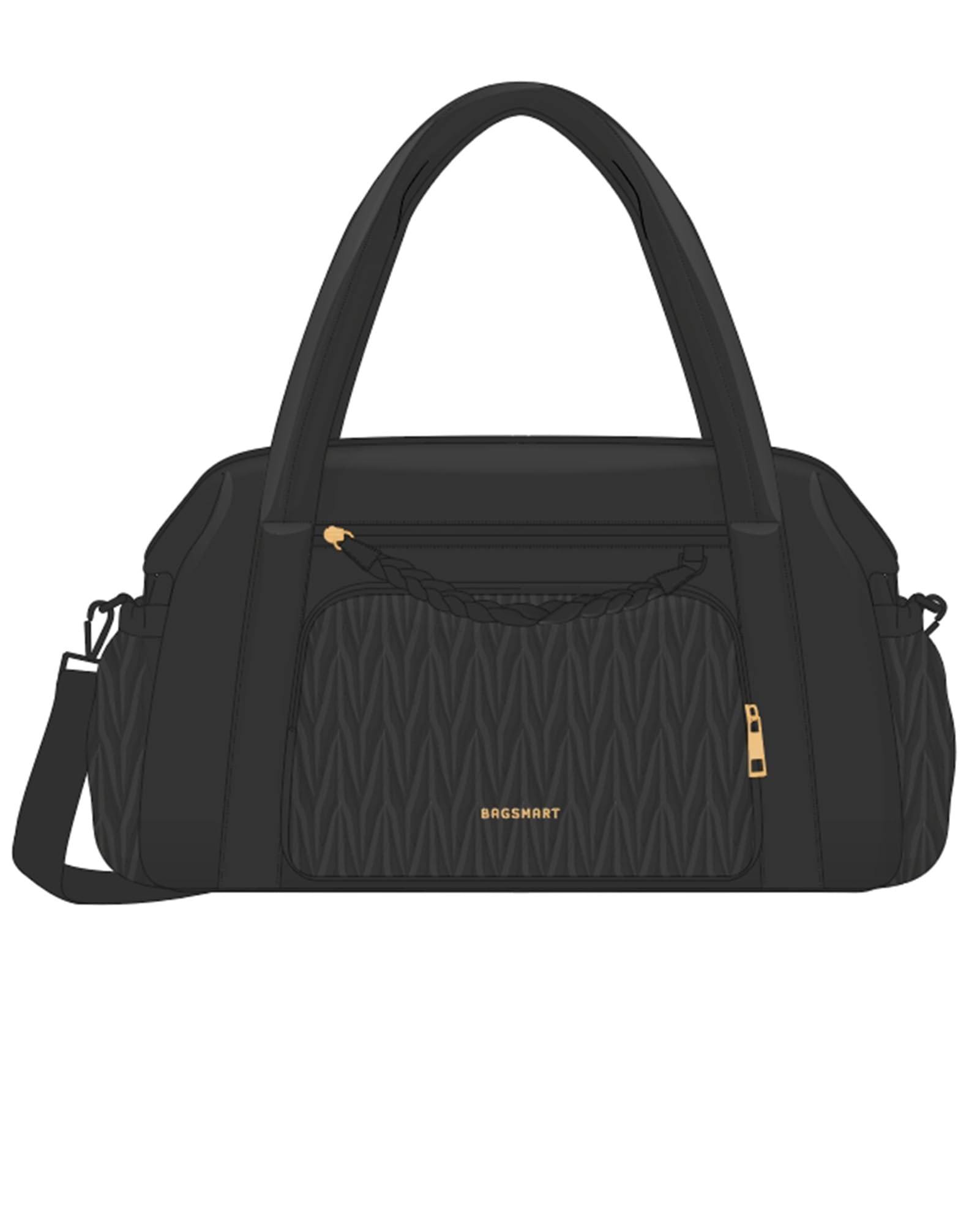 Foto 8 pulgar | Bolsa De Viaje Bagsmart Acolchada Weekender Para Mujer, Color Negro - Venta Internacional.
