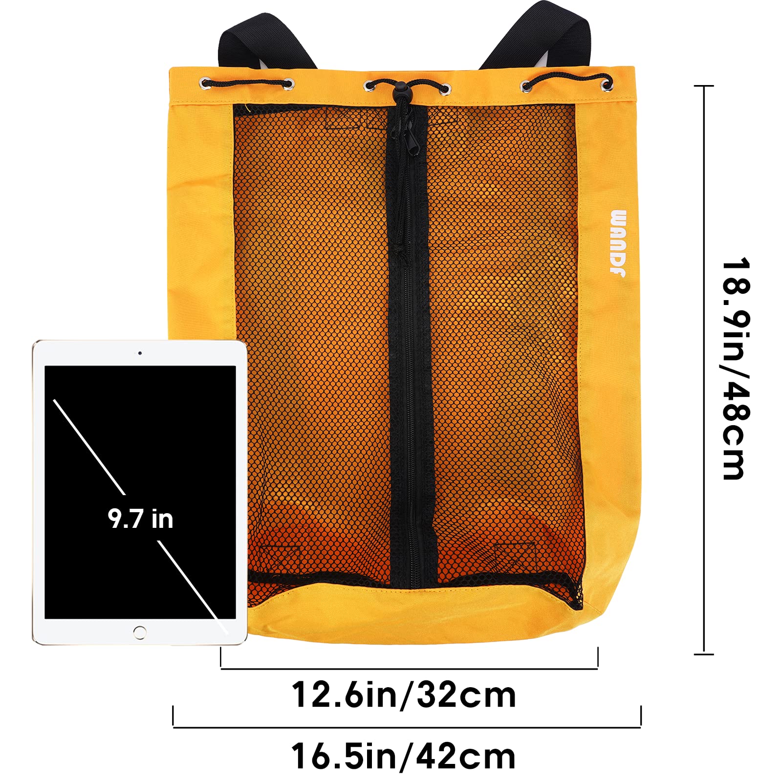 Foto 7 | Bolsa De Natación Wandf, Mochila De Malla Con Cordón Para Nadar, Color Naranja - Venta Internacional.