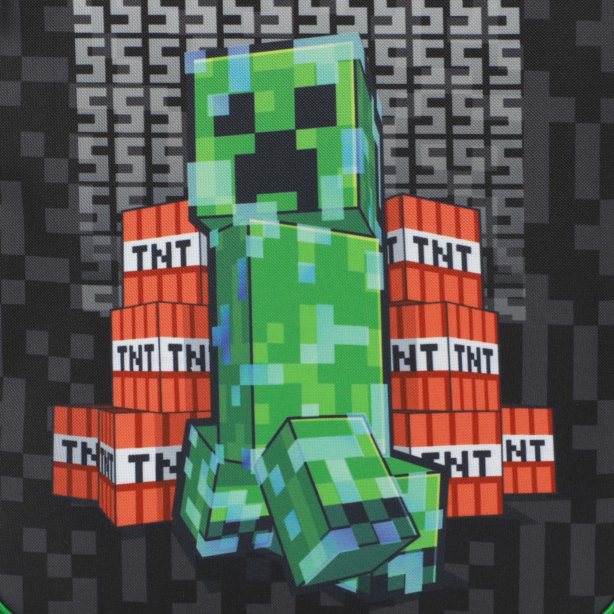 Foto 6 pulgar | Funda Piloto Bioworld Minecraft Creeper Tnt Negra 45 Cm - Venta Internacional.