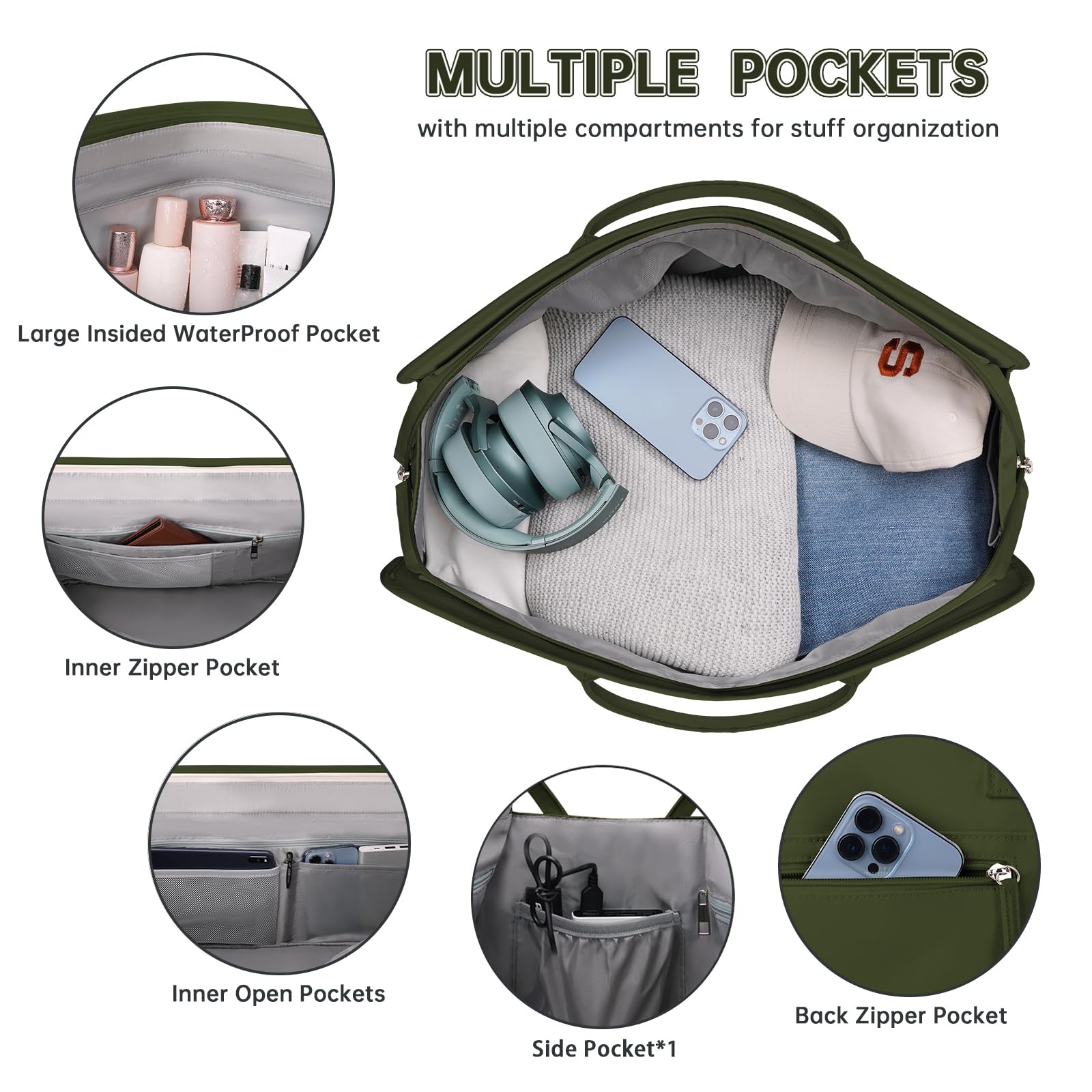 Foto 4 pulgar | Bolsa De Viaje Etronik De Fin De Semana Para Mujer Con Compartimento Para Zapatos - Venta Internacional.