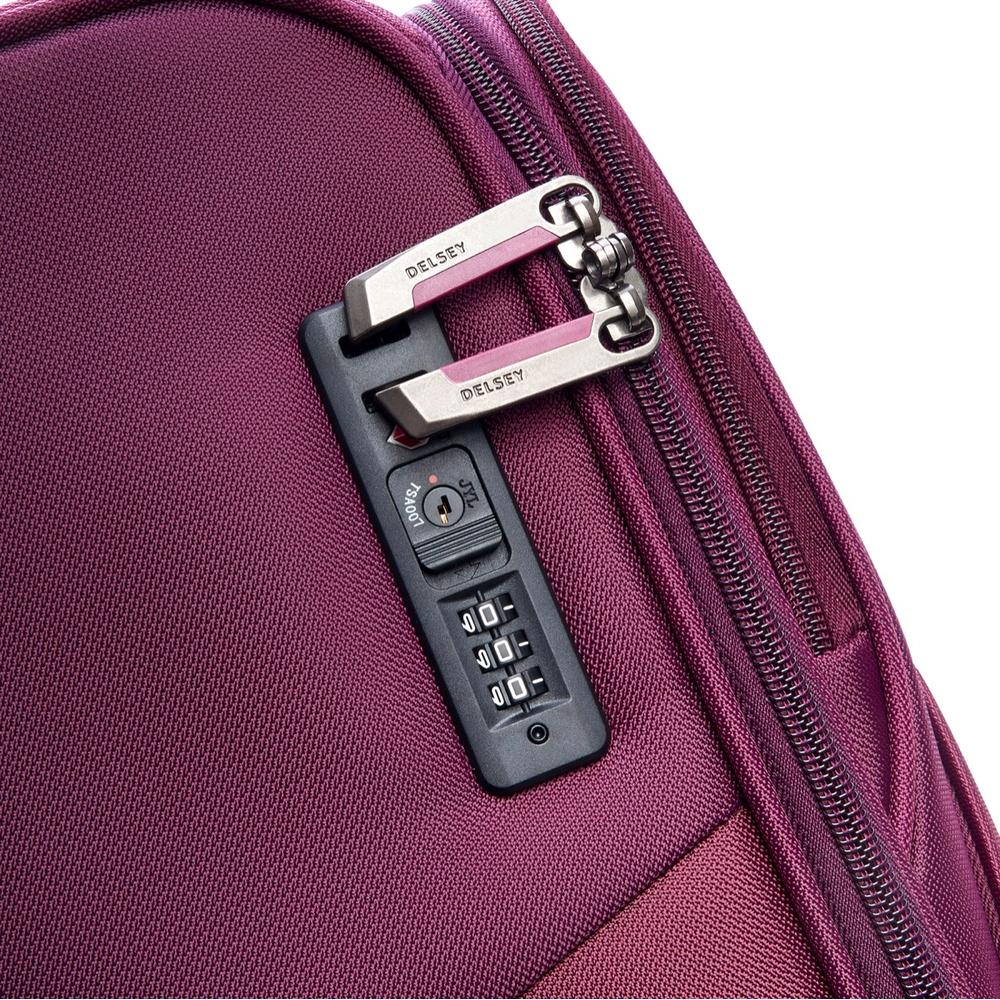 Foto 6 pulgar | Delsey Paris Maleta De Tela Para Viaje Expandible 24'' Color Purpura Purpura