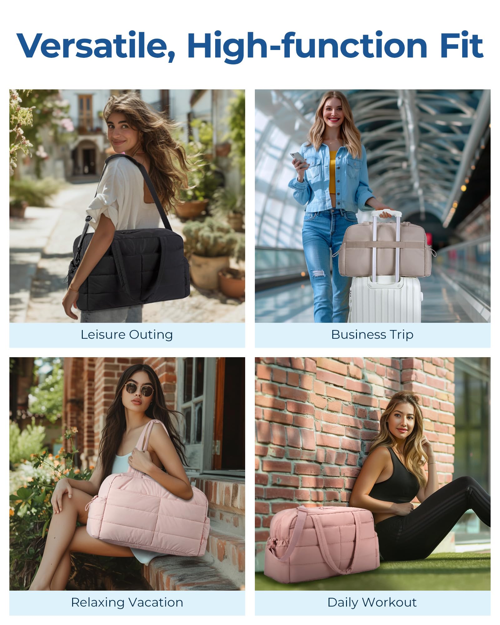 Foto 3 pulgar | Bolsa De Viaje Acolchada Bagsmart Travel 31 L Para Mujer, Color Negro - Venta Internacional.