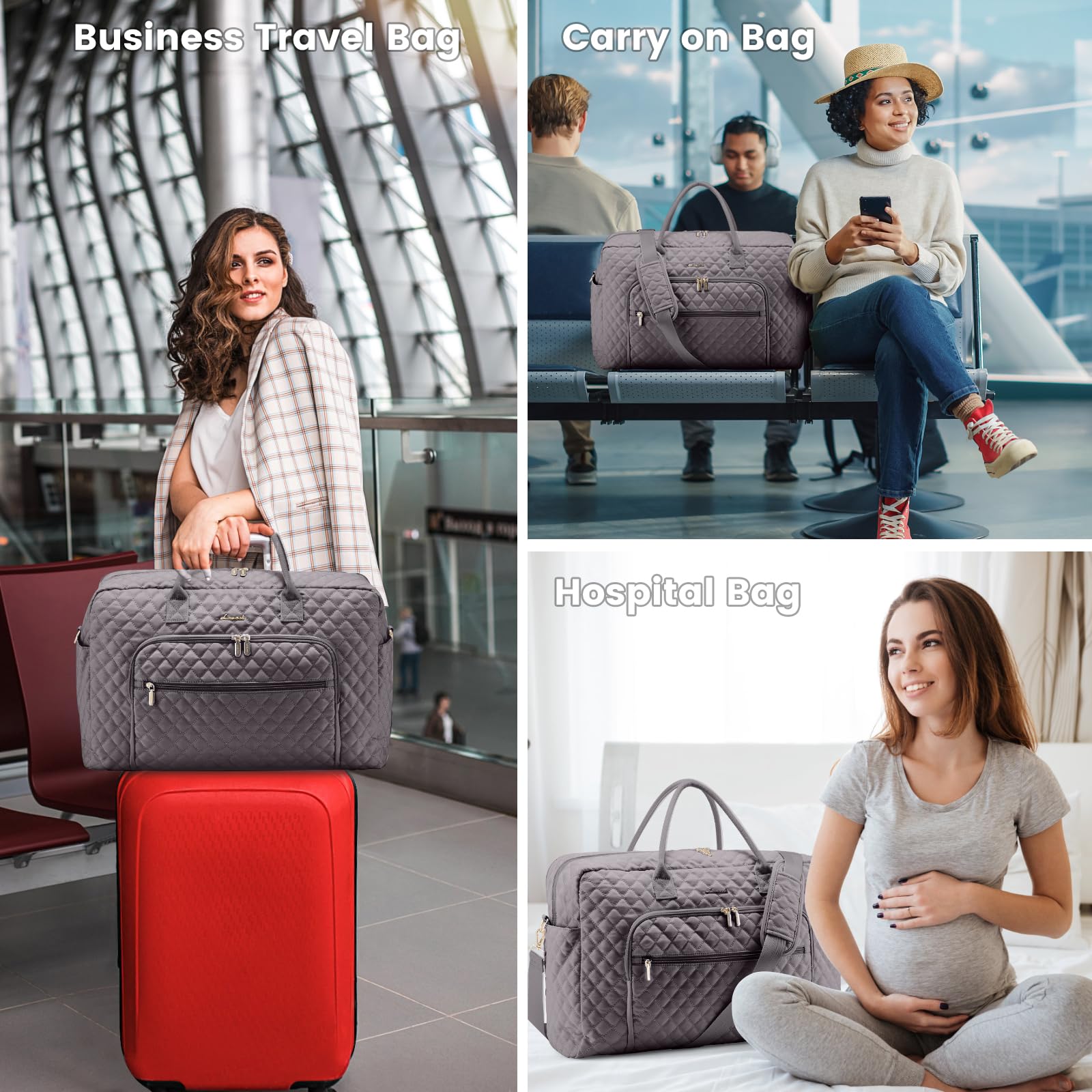 Foto 6 | Bolsa De Viaje Lovevook Weekender Para Mujer Con Portátil Comp - Venta Internacional.