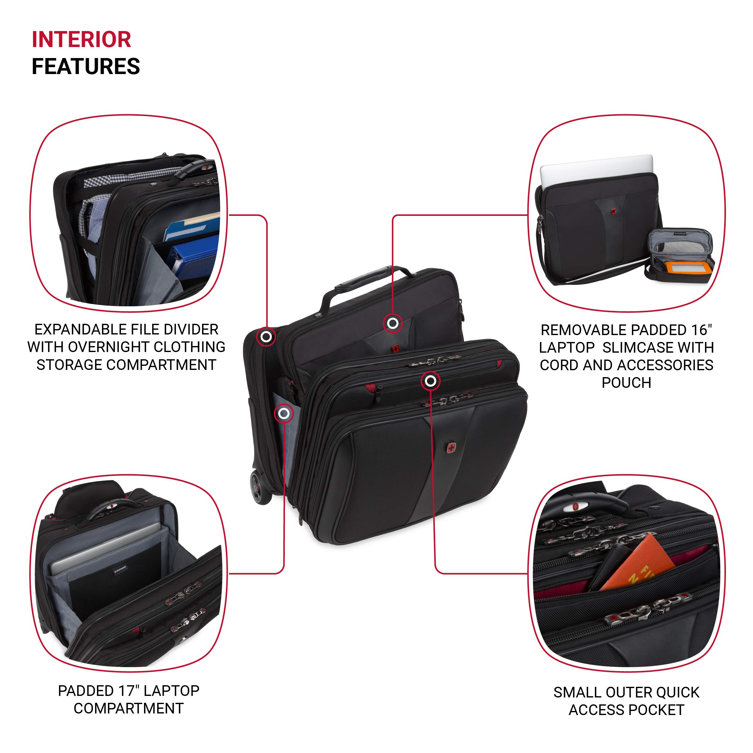 Foto 3 | Luggage Wenger Patriot Ii Para Portátil De 15,6 Pulgadas, Color Negro - Venta Internacional.