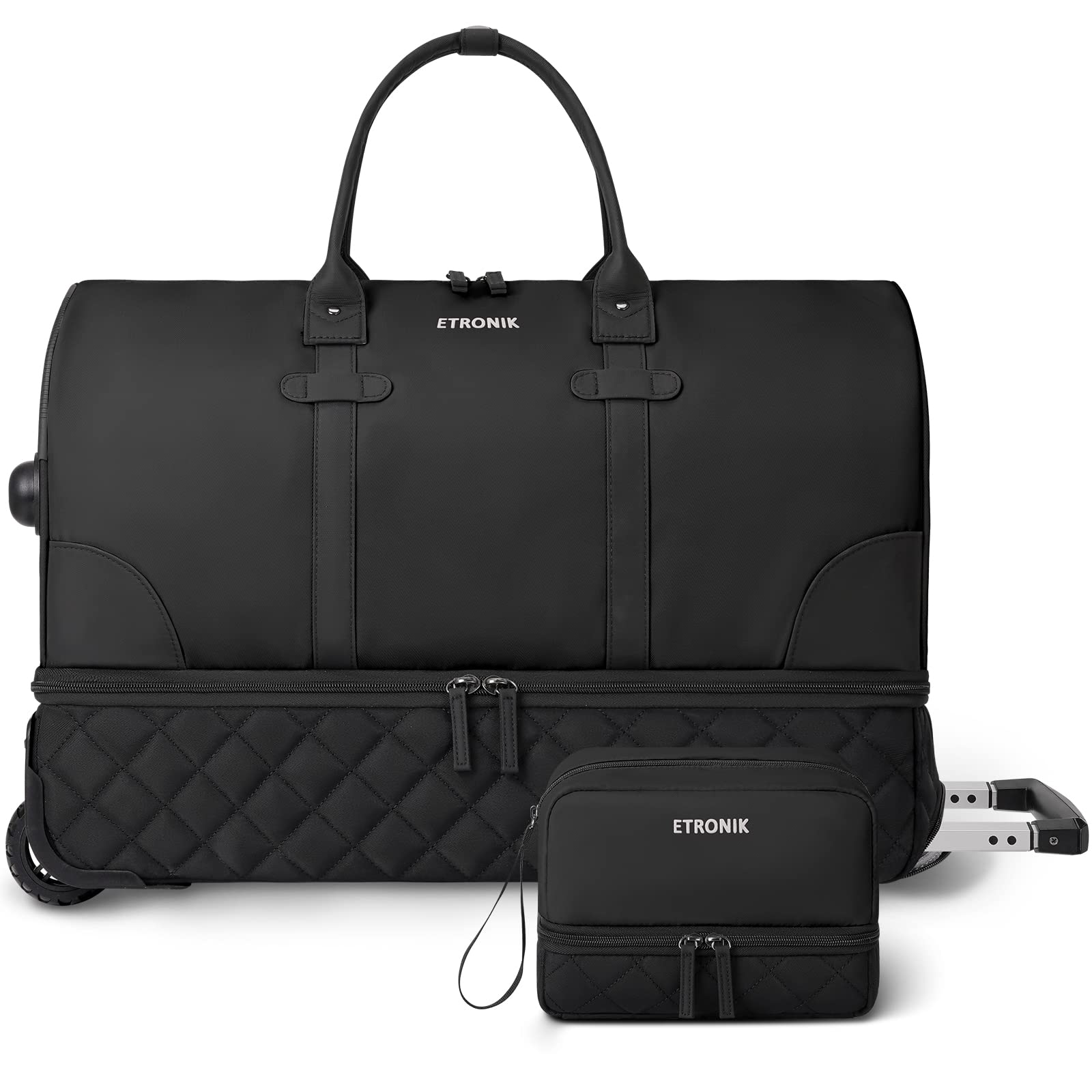 Foto 1 | Bolsa De Viaje Con Ruedas Etronik De 23 Pulgadas Con Ruedas Para Mujer, Color Negro - Venta Internacional.