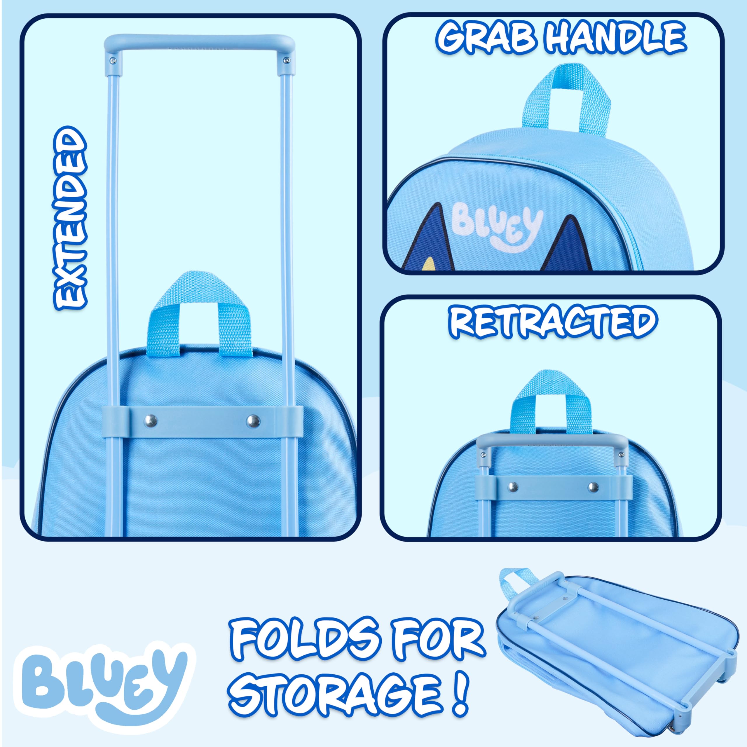 Foto 4 pulgar | Maleta De Equipaje Bluey, Plegable, 39 X 27 Cm, 2 Ruedas - Venta Internacional.